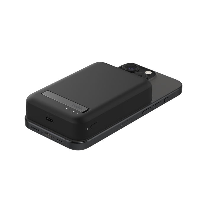 Belkin BoostCharge Pro - Induktive Power Bank - magnetisch mit Qi2 - 10000 mAh - 15 Watt - Fast Charge, PD - 2 Ausgabeanschlussstellen (magnetisch, 24 pin USB-C)