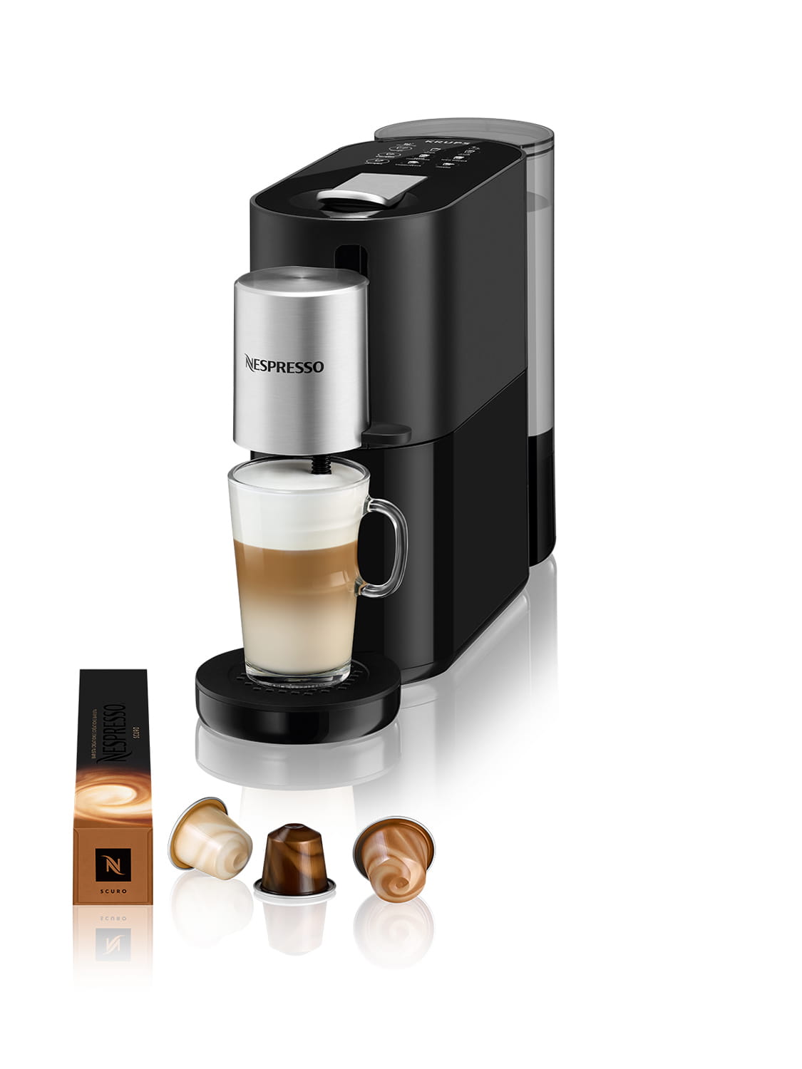 Krups Nespresso Atelier XN8908, Pad-Kaffeemaschine, 1 l, Kaffeekapsel, 1500 W, Schwarz