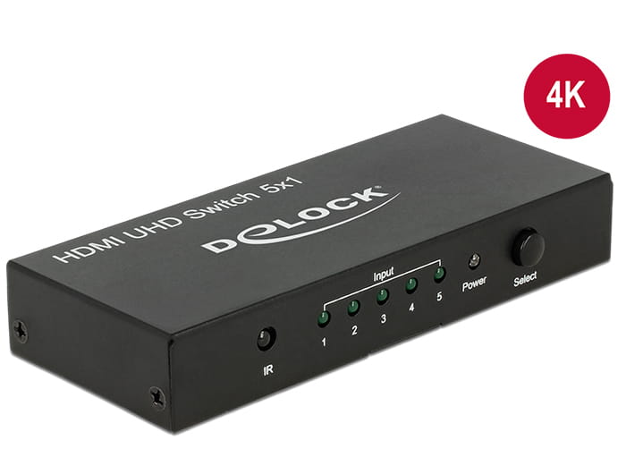 Delock HDMI UHD Switch 5 x HDMI in > 1 x HDMI