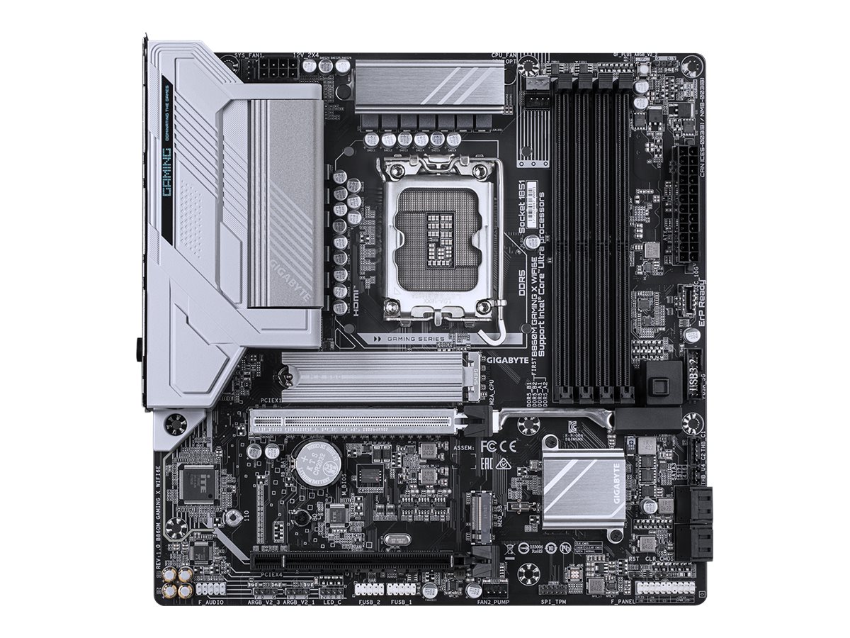 Gigabyte B860M GAMING X WIFI6E - Motherboard - micro ATX - LGA1851 Sockel - AMD B850 Chipsatz - USB4, USB-C 3.2 Gen2, USB 3.2 Gen 1 - Bluetooth, Wi-Fi 6E, Gigabit LAN - Onboard-Grafik (CPU erforderlich)