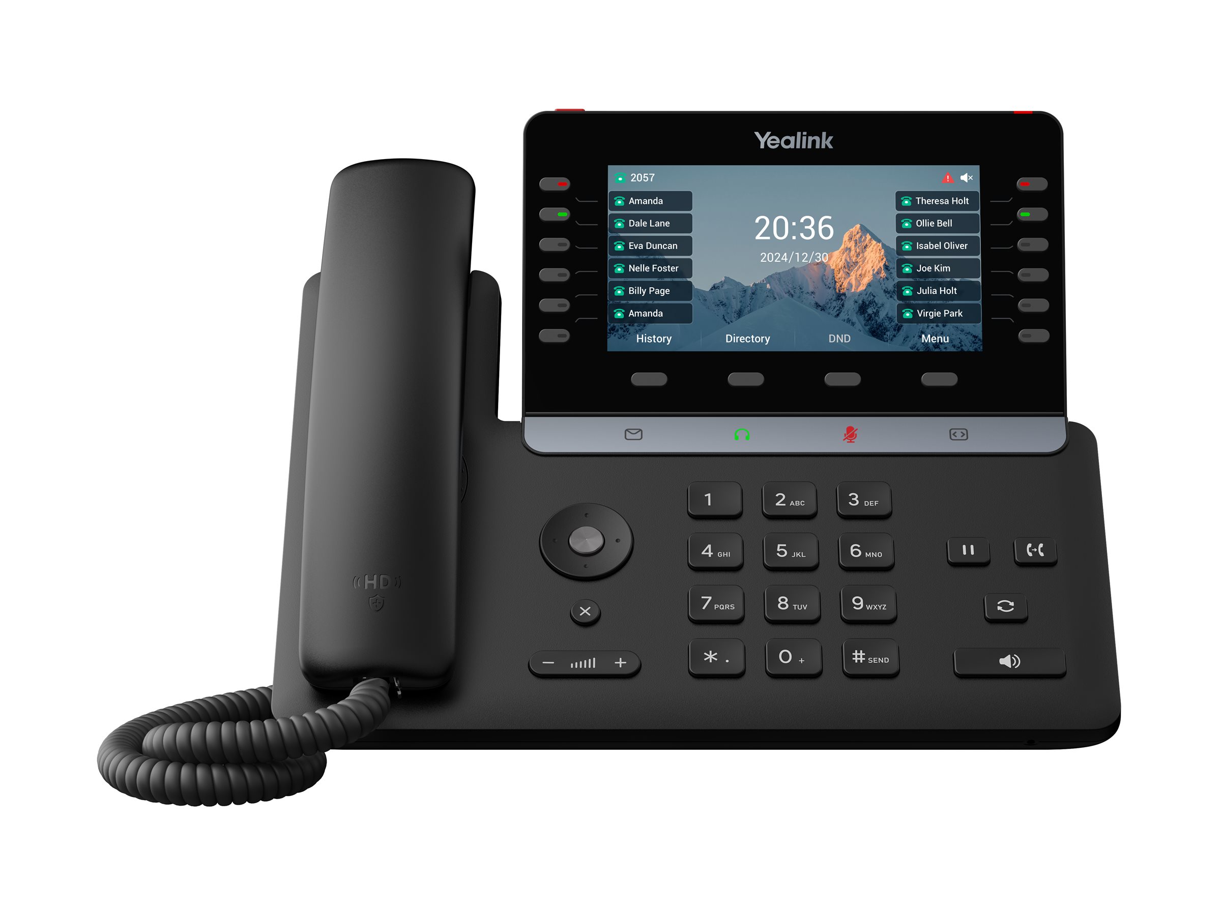 Yealink SIP-T85W - VoIP-Telefon mit Rufnummernanzeige/Anklopffunktion - IEEE 802.11a/b/g/n/ac/ax (Wi-Fi)
