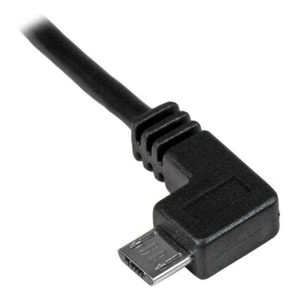 StarTech.com Micro USB Lade/Sync-Kabel - St/St - Micro USB linksgewinkelt - 1m - USB auf Micro USB Ladekabel - USB-Kabel - Micro-USB Typ B (M)