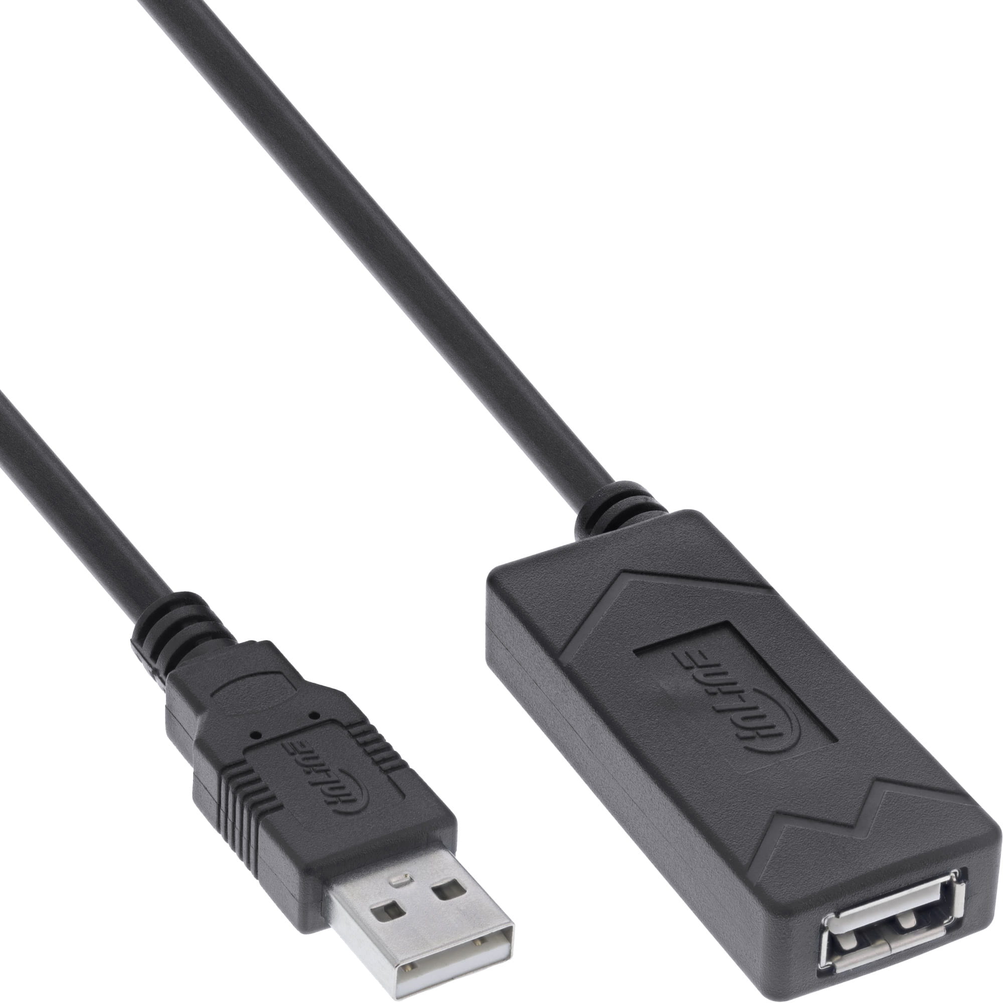InLine USB 2.0 Aktiv-Verlängerung - USB-A Stecker/Buchse - 10m