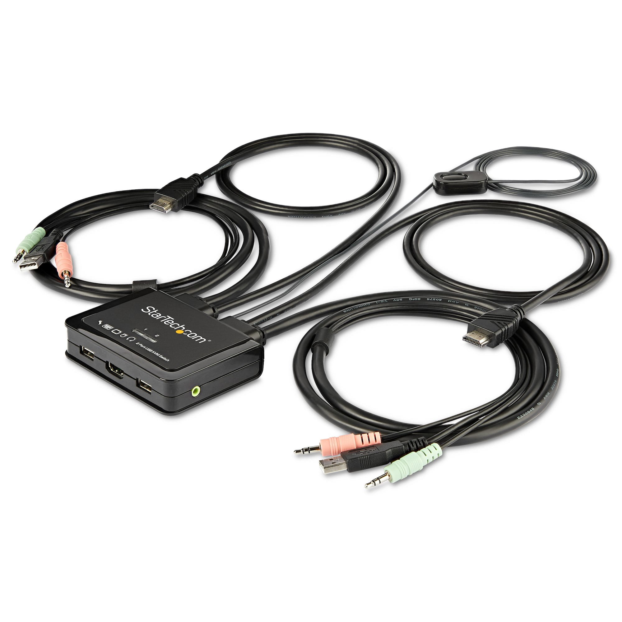 StarTech.com 2 Port HDMI KVM Switch mit Kabeln