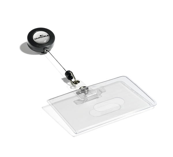 Durable Kartenhalter - für 54 x 85 mm - Clip - durchsichtig (Packung mit 10)