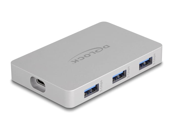 Delock Hub - with Power Delivery 82 Watt - 3 x USB-C 3.2 Gen 2 + 3 x SuperSpeed USB + 1 x USB-C (Spannungsversorgung)