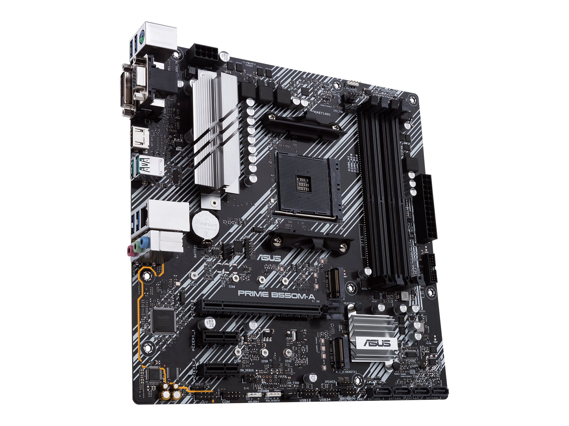ASUS PRIME B550M-A/CSM - Motherboard - micro ATX - Socket AM4 - AMD B550 Chipsatz - USB 3.2 Gen 1, USB 3.2 Gen 2 - Gigabit LAN - Onboard-Grafik (CPU erforderlich)