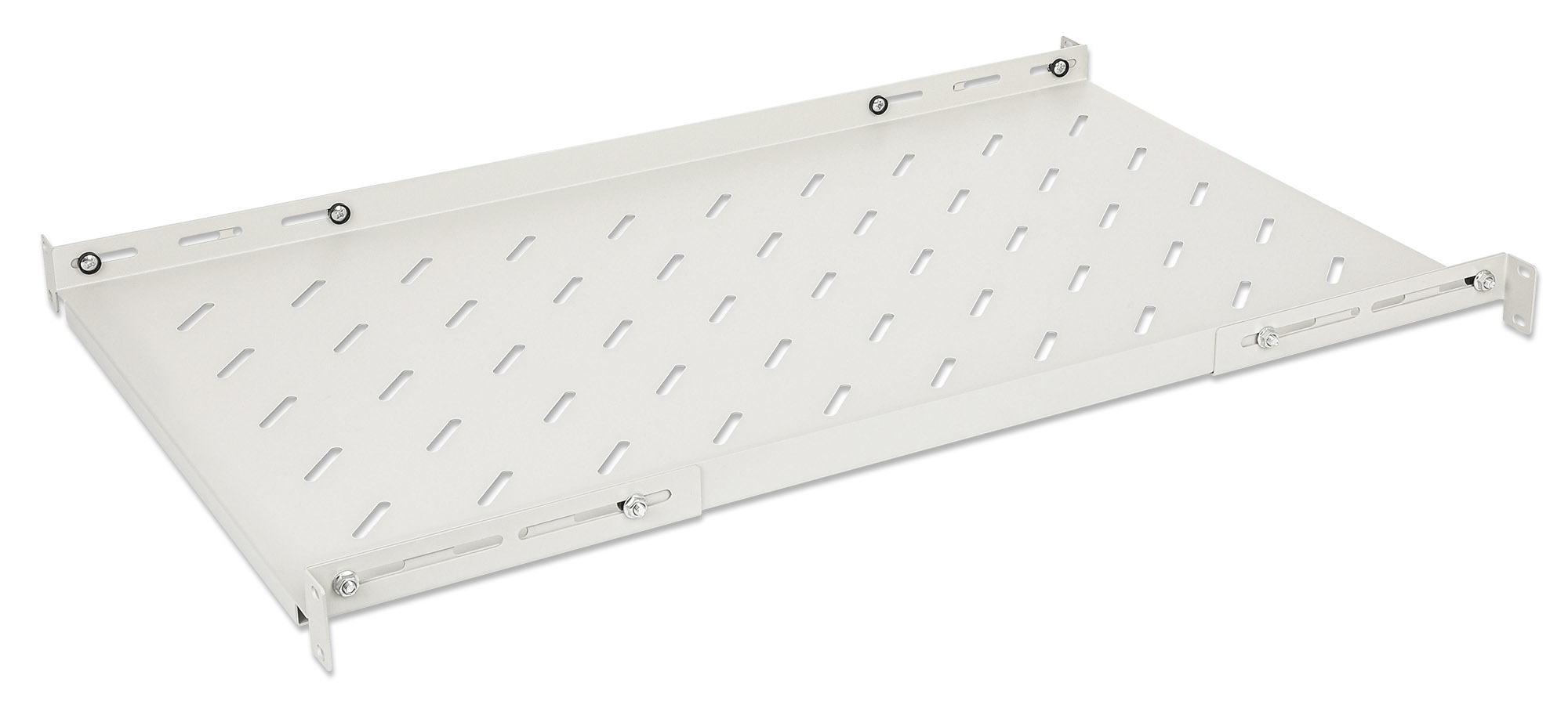 Intellinet Rack - Regal - mit variablen Schienen, feste Montage - Grau, RAL 7035 - 1U - 48.3 cm (19")