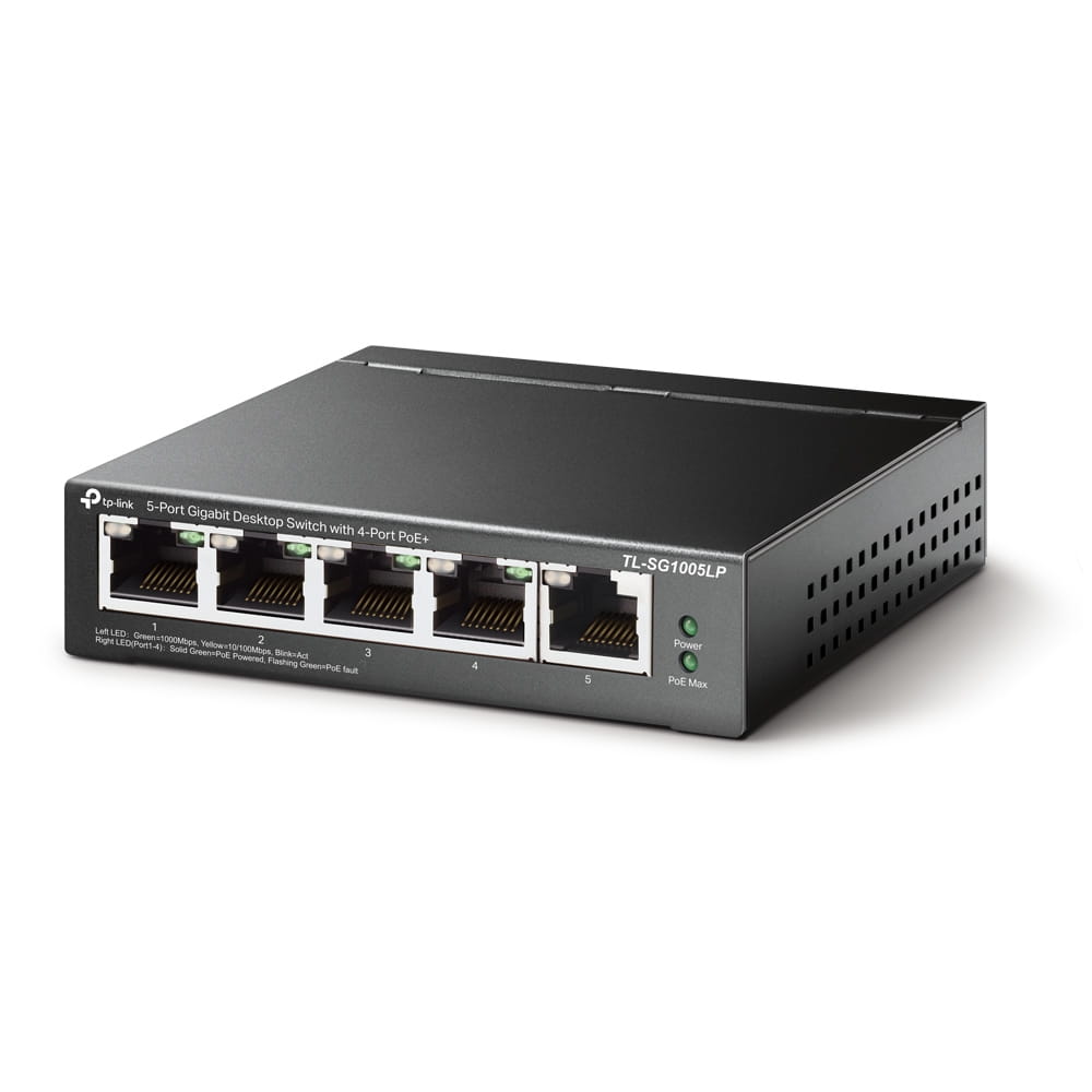 TP-LINK TL-SG1005LP - V1 - Switch - unmanaged - 5 x 10/100/1000 (4 PoE+)