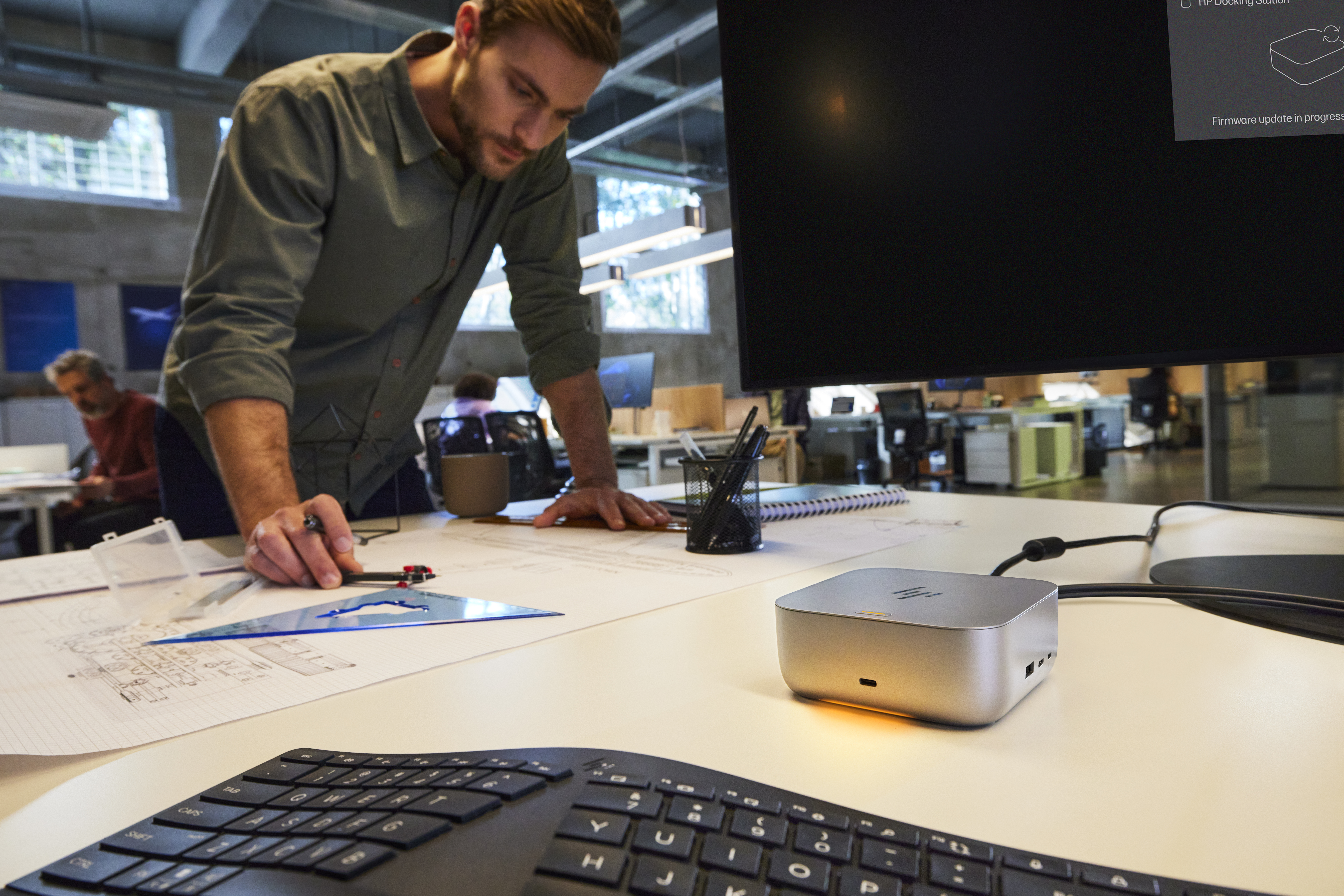 HP Bus Slim v2 Smart Card USB-Tastatur, Volle Größe (100%), Kabelgebunden, USB, Schwarz