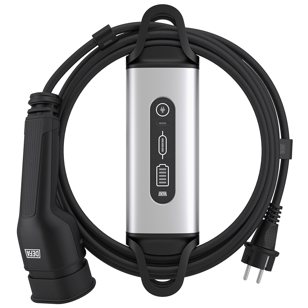 Dometic DEFA eMove, Schwarz, Typ 2, Schwarz, Abgewinkelt, Gerade, IP67