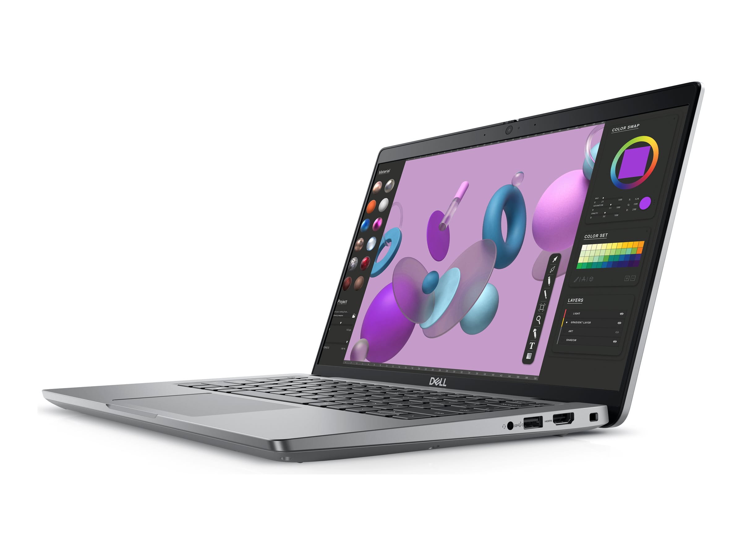 Dell Precision 3480 - Intel Core i7 1360P / 2.2 GHz - vPro Essentials - Win 11 Pro - RTX A500 - 16 GB RAM - 512 GB SSD NVMe, Class 35 - 35.56 cm (14")