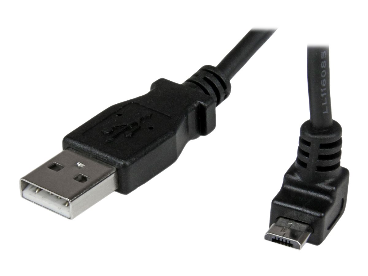 StarTech.com 1m USB 2.0 A auf Micro B Kabel aufwärtsgewinkelt - Schwarz - USB A / Micro B Datenkabel / Anschlusskabel - USB-Kabel - Micro-USB Typ B (M)