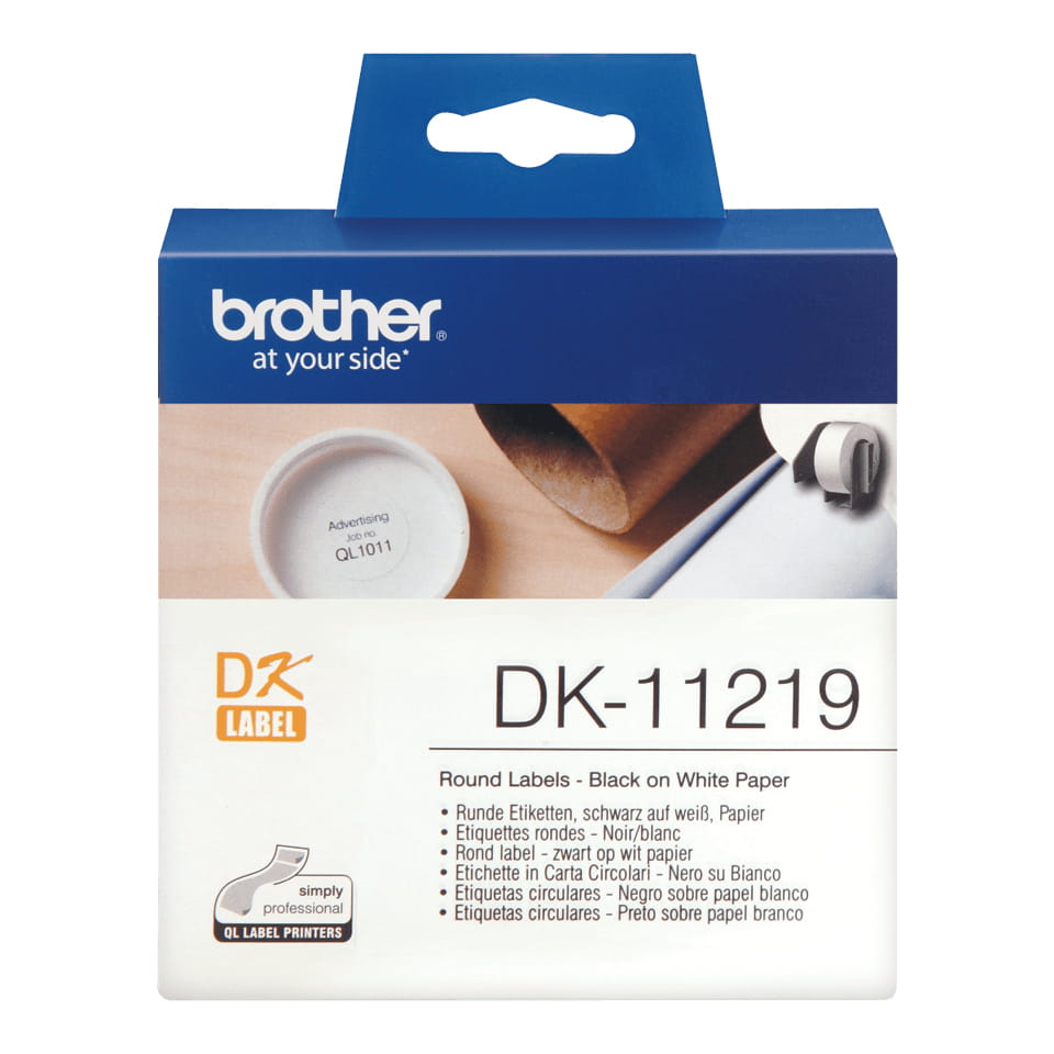 Brother DK-11219 - Schwarz auf Weiß - Rolle (1,2 cm)
