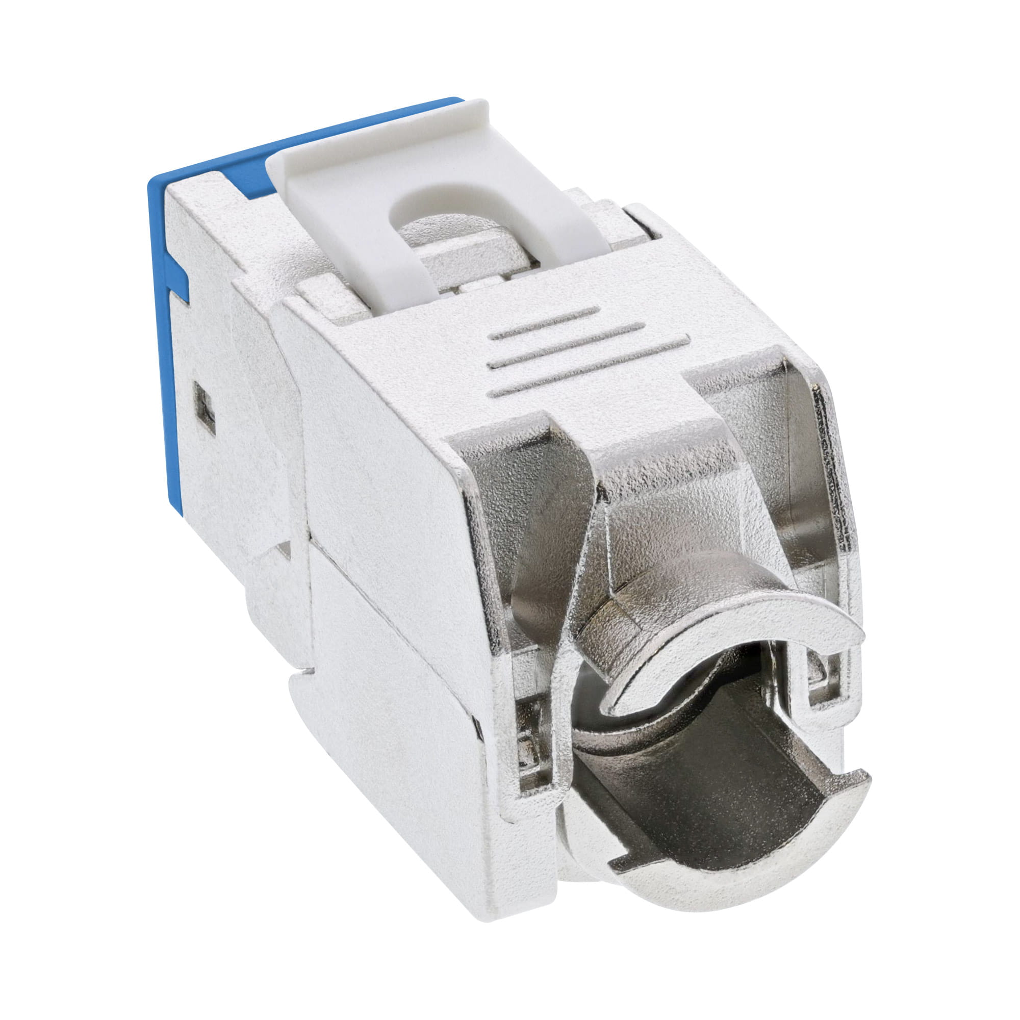InLine Keystone RJ45 Buchse - geschirmt - Cat.6A - blau 8er Pack