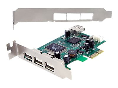 StarTech.com 4 Port USB 2.0 HighSpeed PCI Express Low Profile Schnittstellenkarte - 1 x USB 2.0 intern (Buchse)