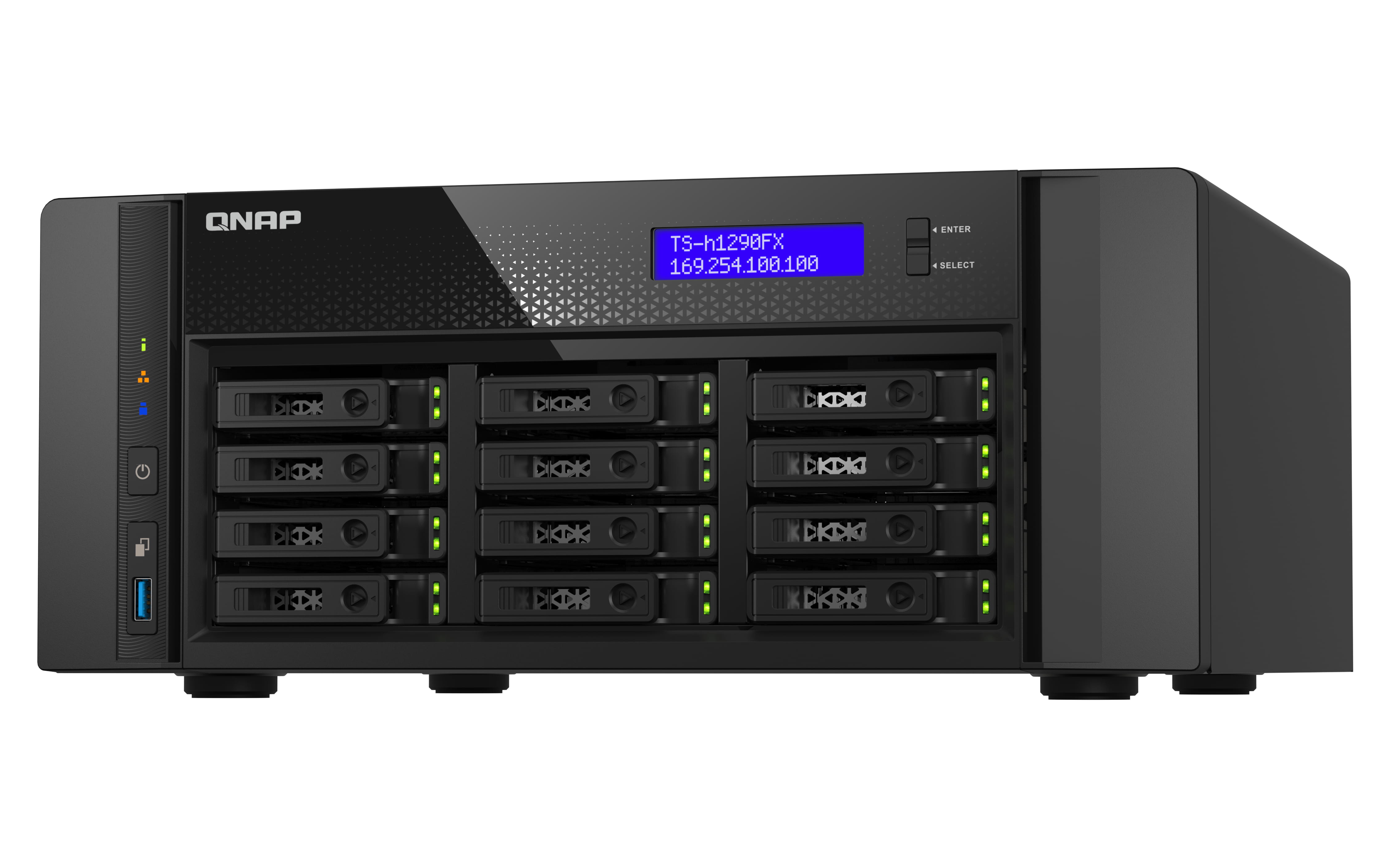 QNAP TS-h1290FX - NAS-Server - 12 Schächte - SATA 6Gb/s / PCIe (NVMe)