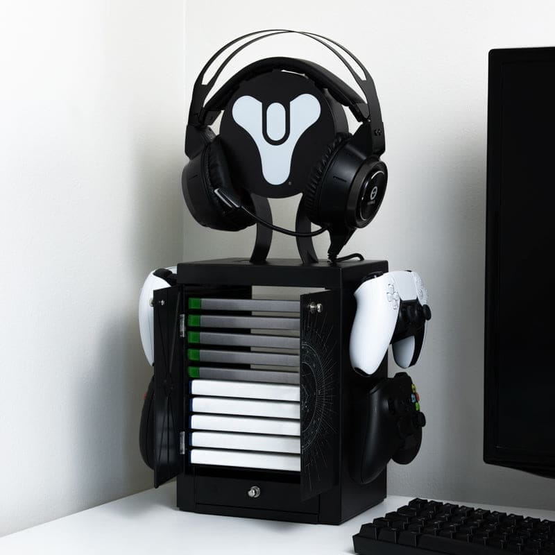 Numskull Games Official Destiny Gaming Locker, Diskettenhalter für Spiele, Universal, Schwarz, Kabelgebunden