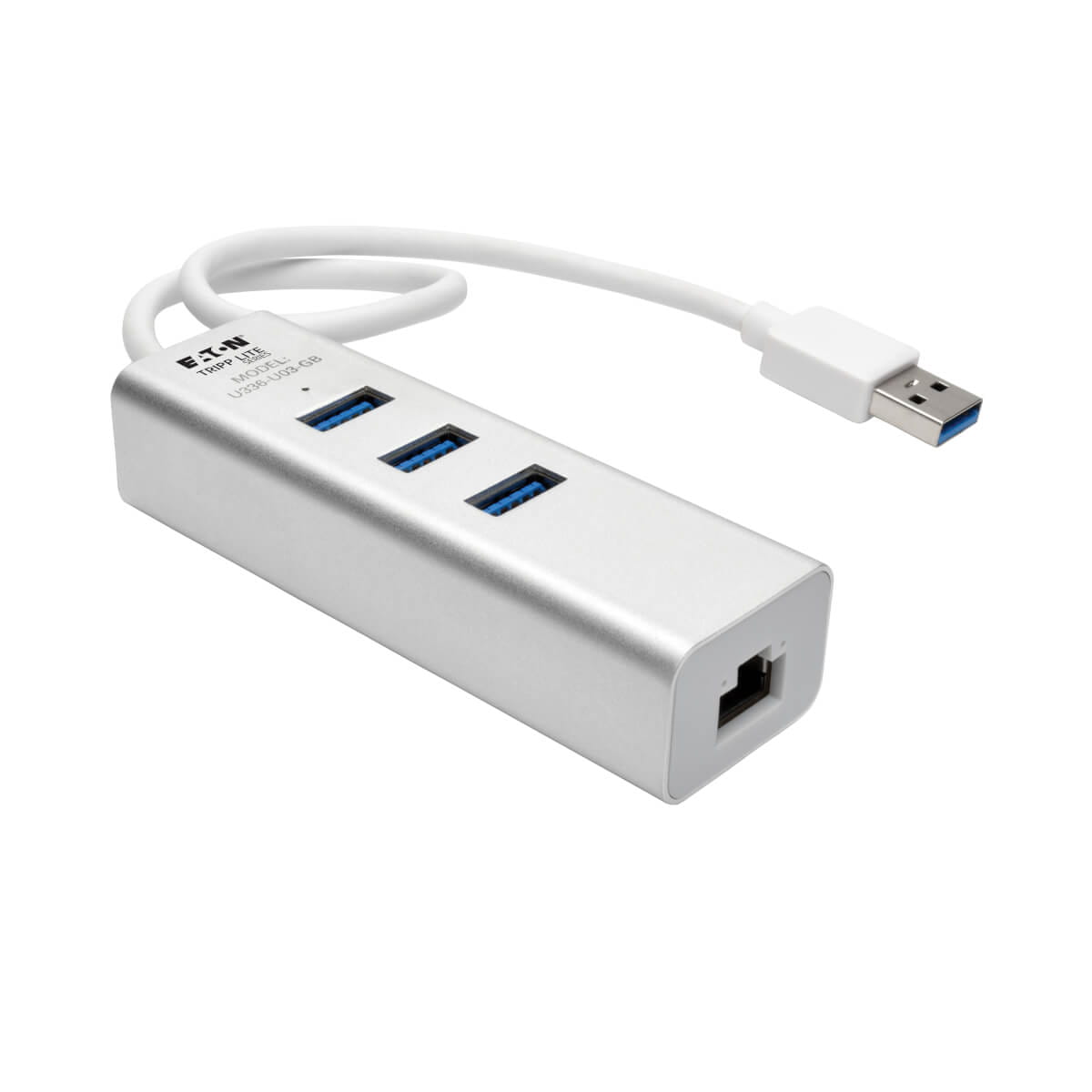 Tripp Eaton Tripp Lite Series USB 3.0 SuperSpeed to Gigabit Ethernet NIC Network Adapter w/ 3 Port USB Hub