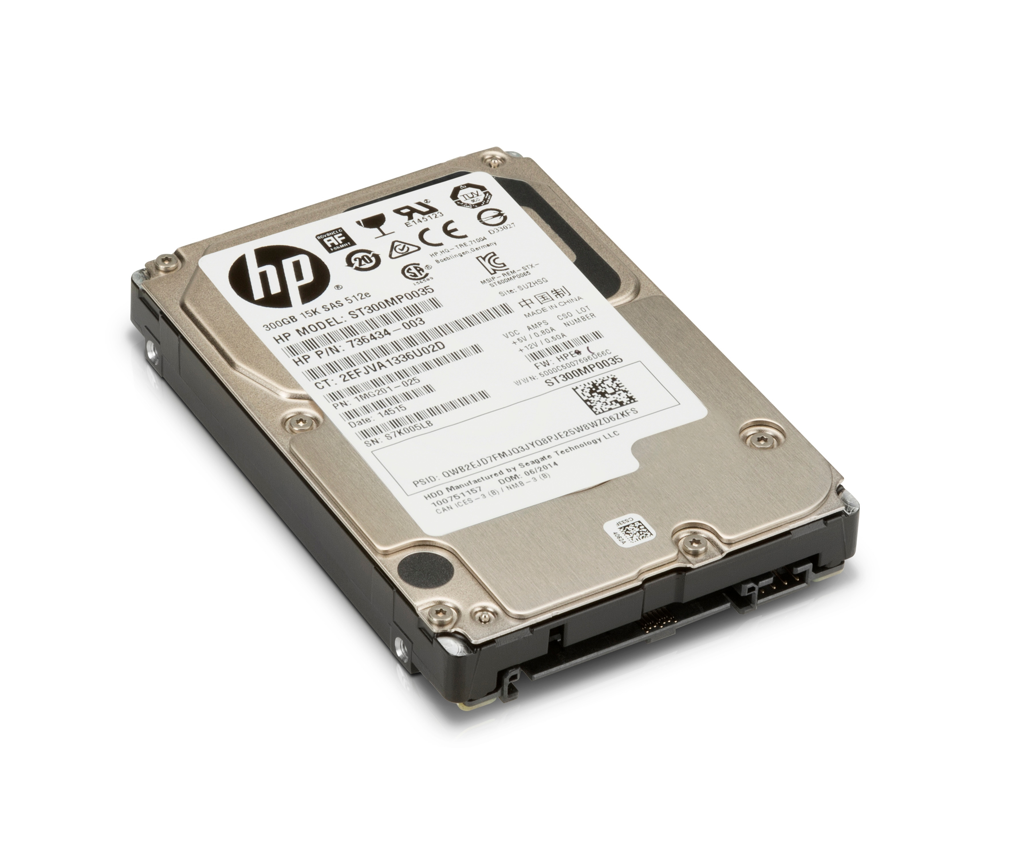 HP Enterprise - Festplatte - 300 GB - 2.5" SFF (6.4 cm SFF)