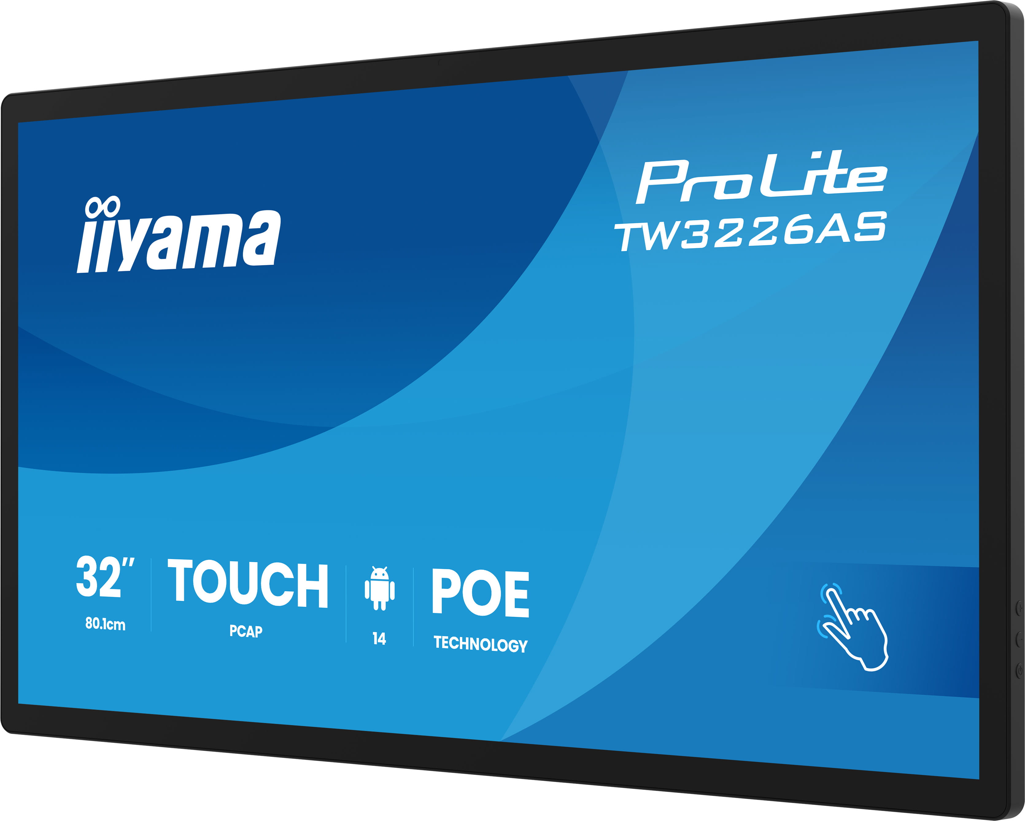 Iiyama ProLite TW3226AS-B3P - Android-PC - Touchscreen-PC - 1 RK3576 - RAM 4 GB - SSD - eMMC 32 GB - Mali-G52 MC3 - 1GbE, Wi-Fi 6, Bluetooth 5.3 - WLAN: 802.11a/b/g/n/ac/ax, Bluetooth 5.3 - Android 14 - Monitor: LED 80.1 cm (31.5")