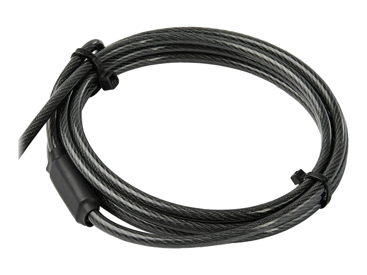 StarTech.com Laptopschloss mit 2m Kabel (mit Schlüssel, für K-Slot, Nano, Wedge Slot, Stahlkabel, Push-to-Lock Taste, Kabelschloss)