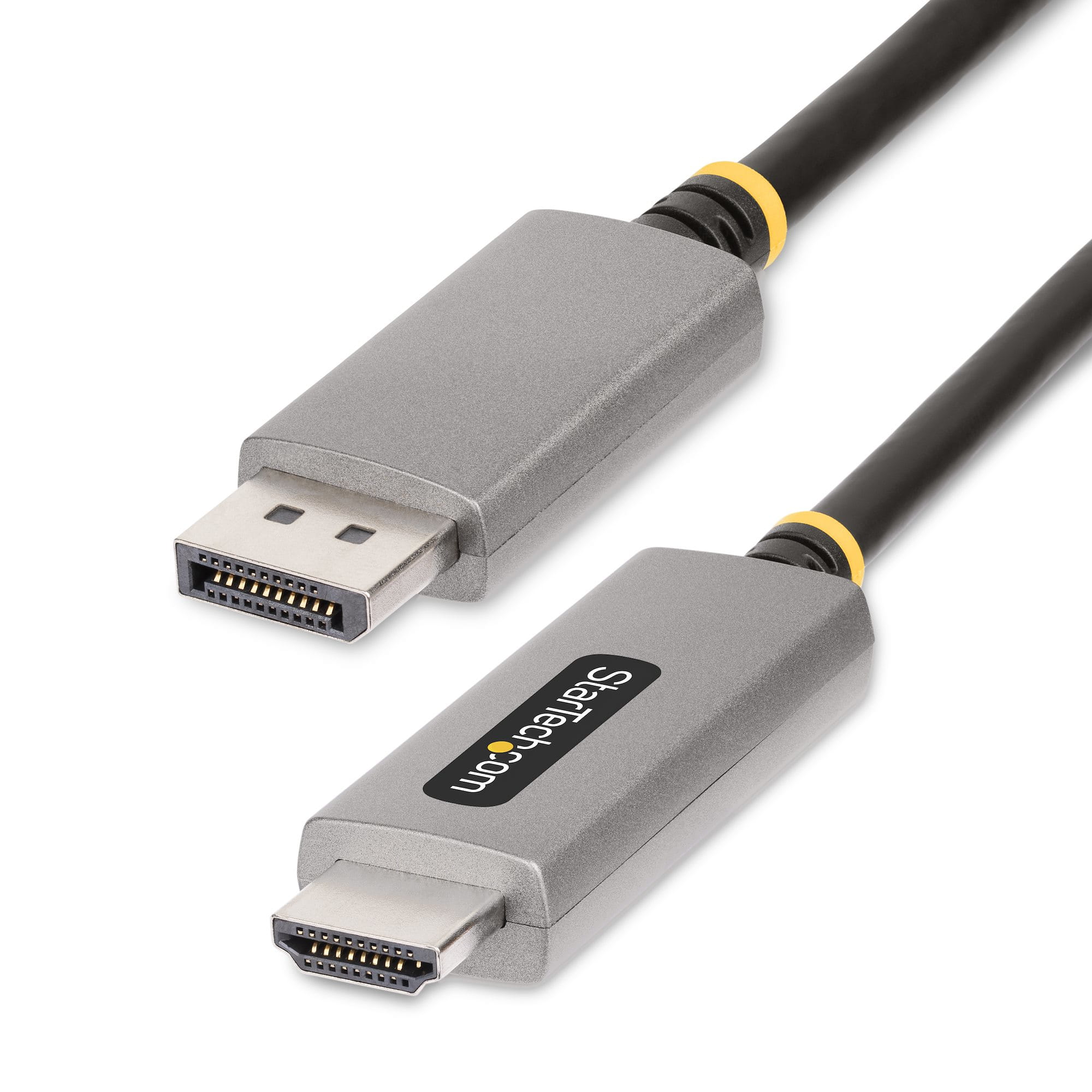 StarTech.com 6ft (2m) DisplayPort to HDMI Adapter Cable, 8K 60Hz, 4K 144Hz, HDR10, DP 1.4 to HDMI 2.1 Active Video Converter, DisplayPort Desktop to HDMI Monitor, M/M - DisplayPort to HDMI Cord (133DISPLAYPORTHDMI21)