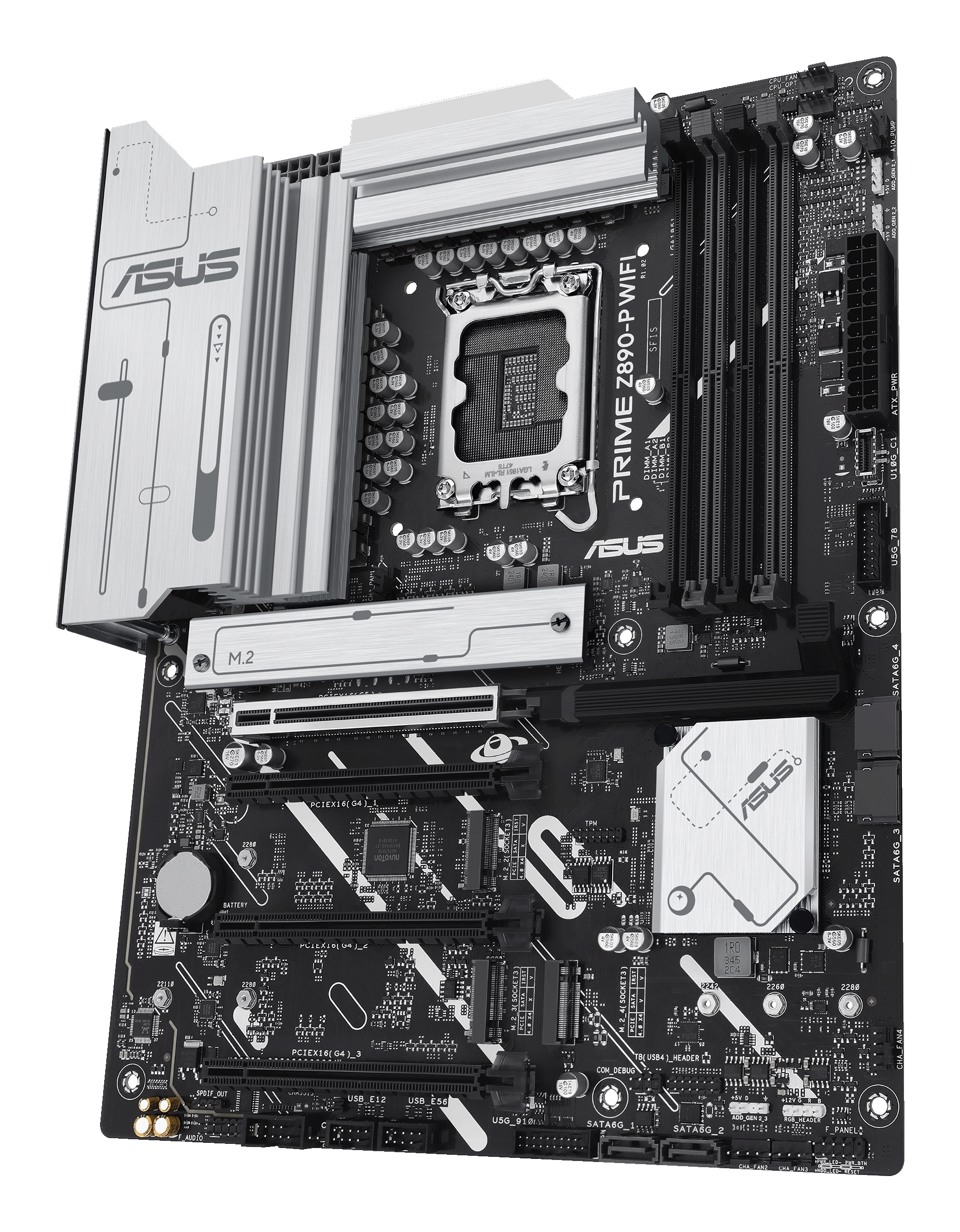 ASUS PRIME Z890-P WIFI - Motherboard - ATX - LGA1851 Sockel - Z890 Chipsatz - USB4, USB 3.2 Gen 2, USB 3.2 Gen 1, USB-C 3.2 Gen 1 - Wi-Fi 7, Bluetooth, 2.5 Gigabit LAN - Onboard-Grafik (CPU erforderlich)