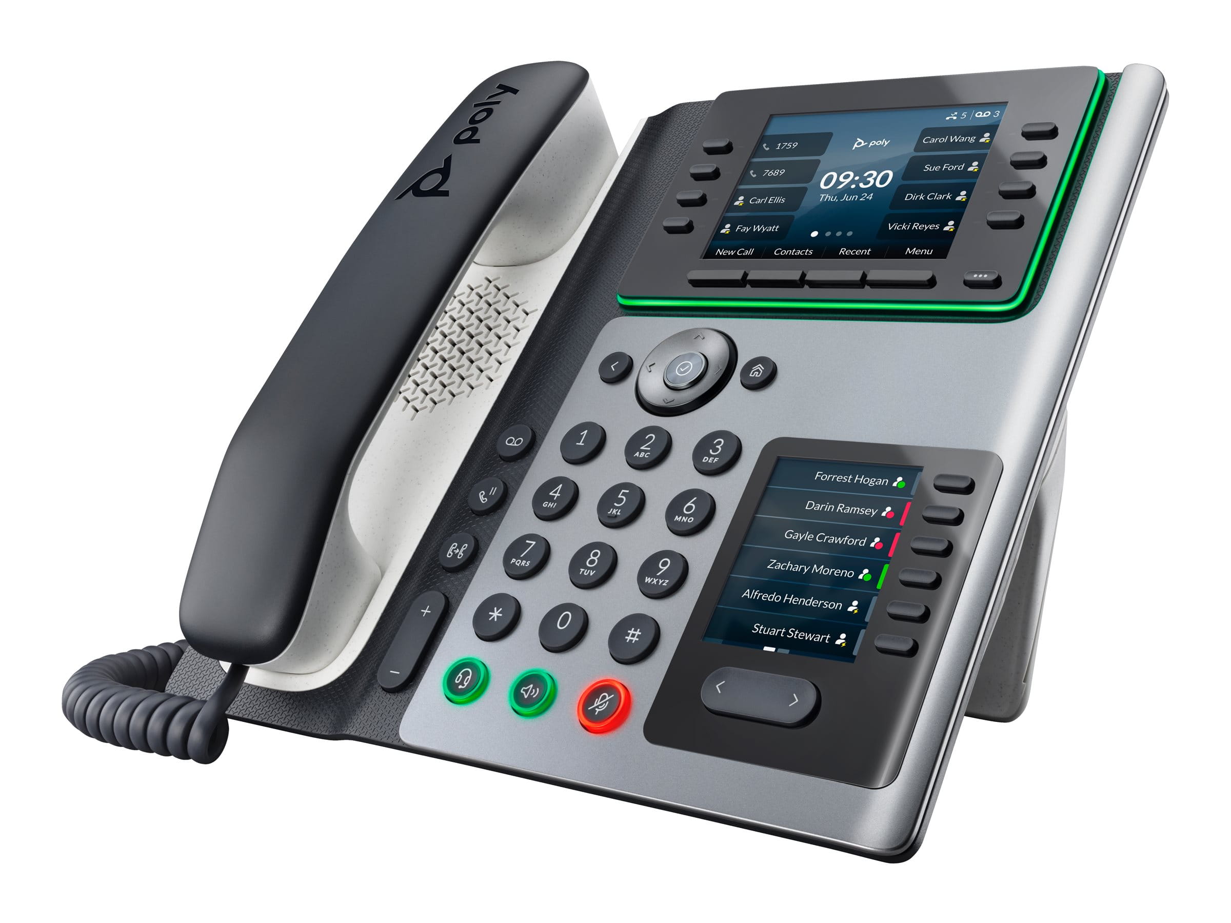 Poly HP Poly Edge E450 - VoIP-Telefon mit Rufnummernanzeige/Anklopffunktion