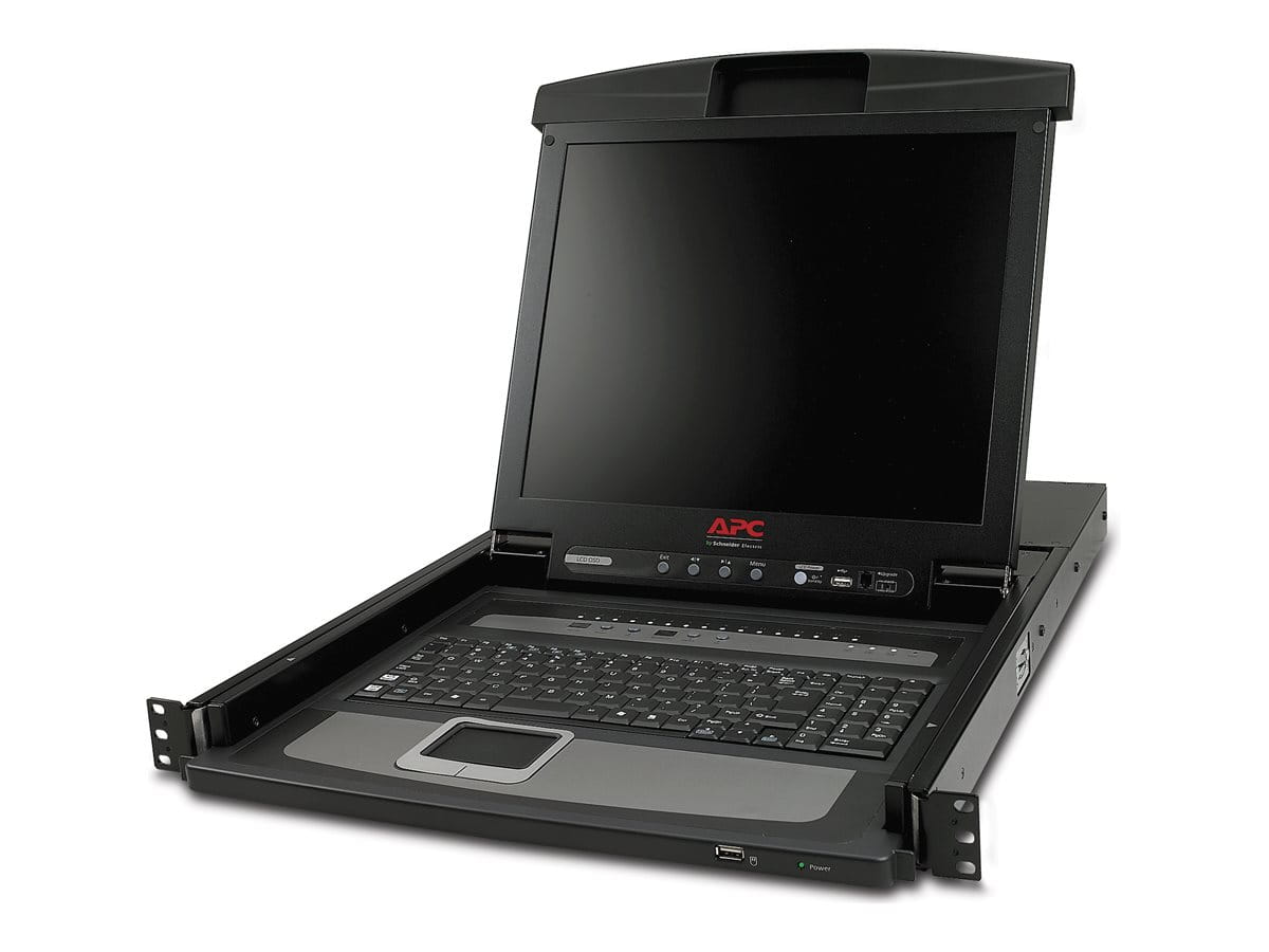 APC LCD Console - KVM-Konsole mit KVM-Switch - 16 Anschlüsse - PS/2 - 43.2 cm (17")