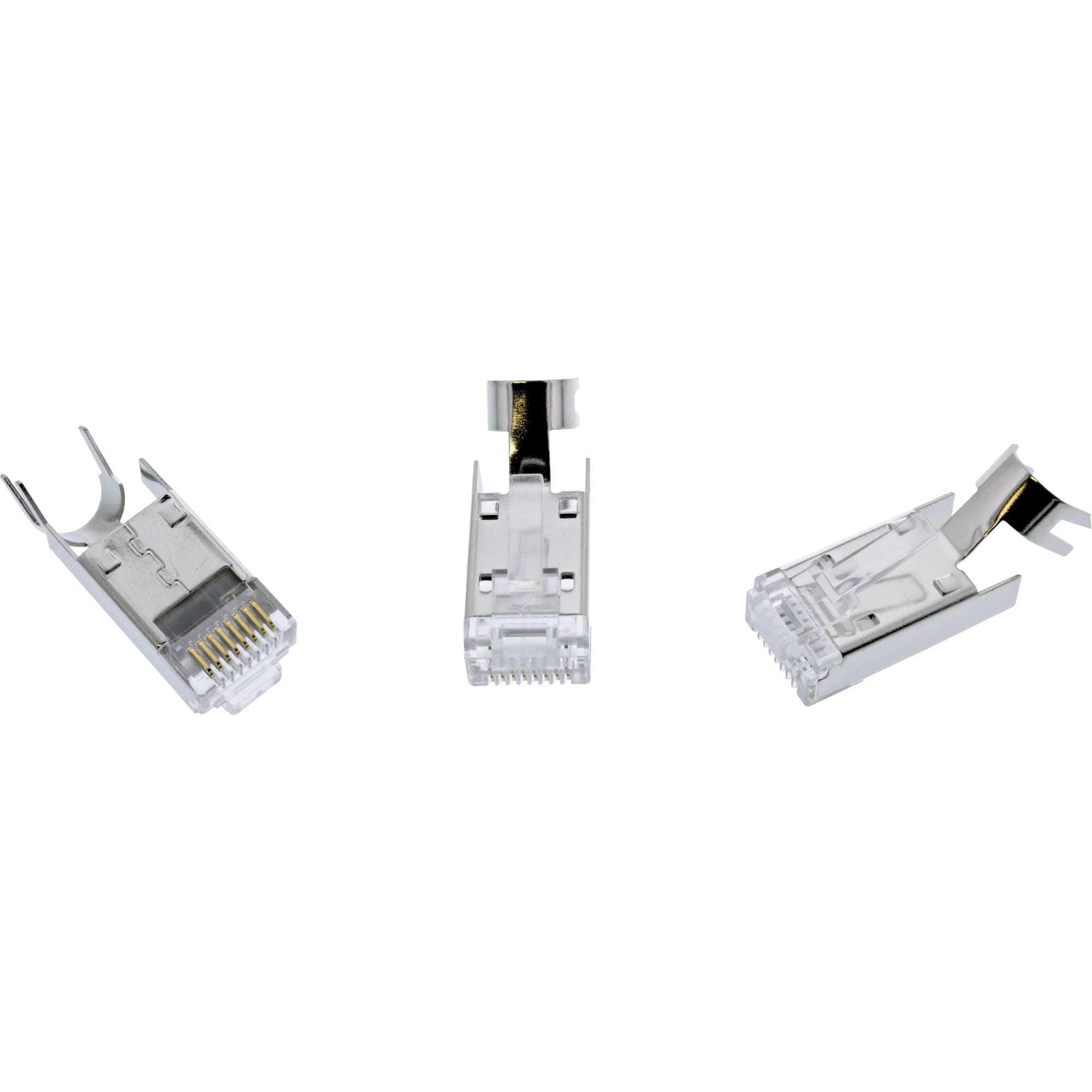InLine Crimpstecker Cat.6A RJ45 geschirmt - 3-teilig schwarz 100er Pack