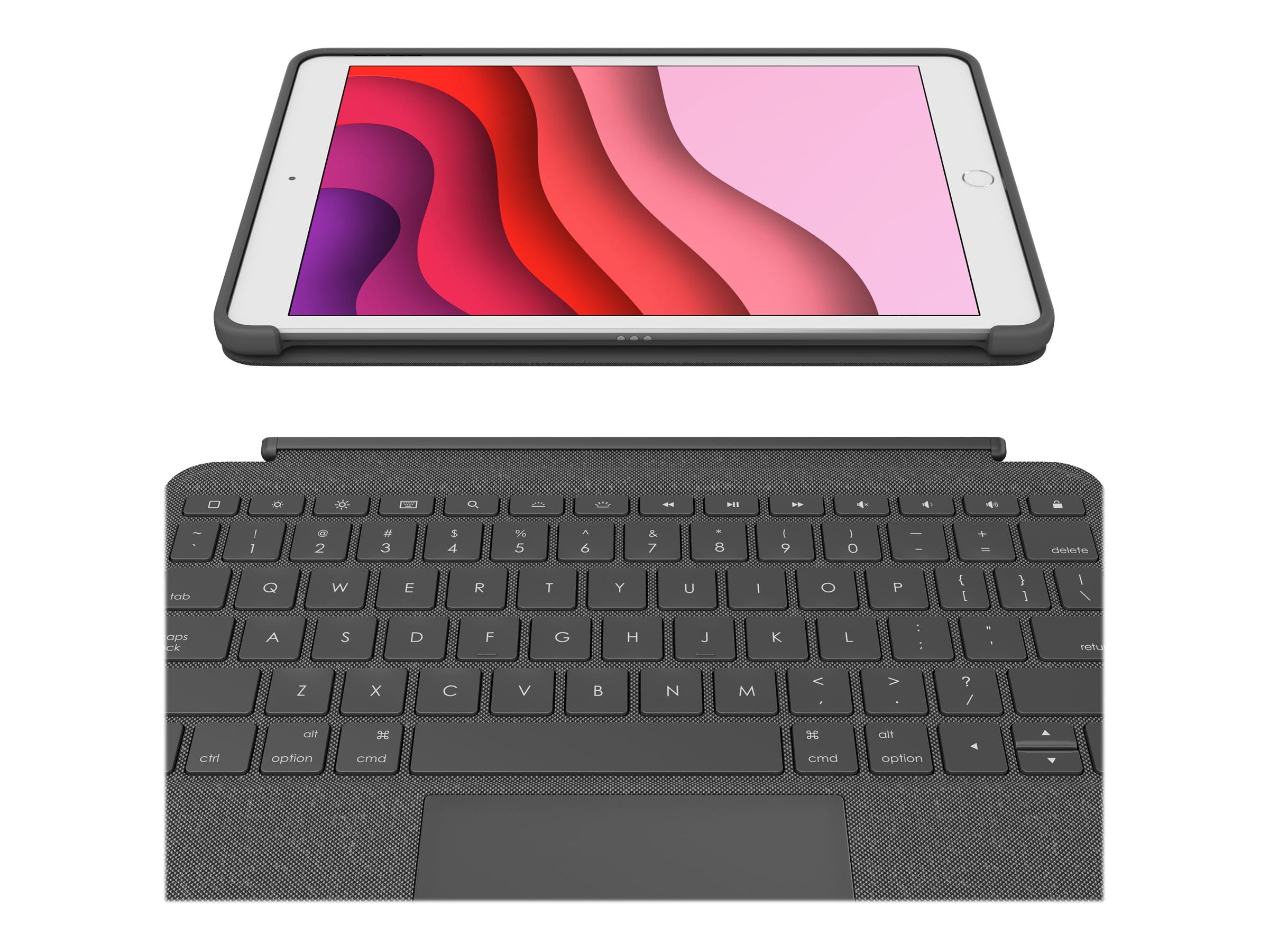 Logitech Combo Touch - Tastatur und Foliohülle - mit Trackpad - hinterleuchtet - Apple Smart connector - QWERTY - Nordisch (Dänisch/Finnisch/Norwegisch/Schwedisch)