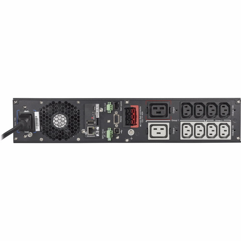 Eaton 9PX Lithium-ion - Netpack - USV (in Rack montierbar/extern) - Wechselstrom 200/208/220/230/240 V - 2400 Watt - 3000 VA - 1-phasig - RS-232, USB, Ethernet 10/100/1000 - Ausgangsanschlüsse: 10 - 2U - 48.3 cm (19") - Online-USV