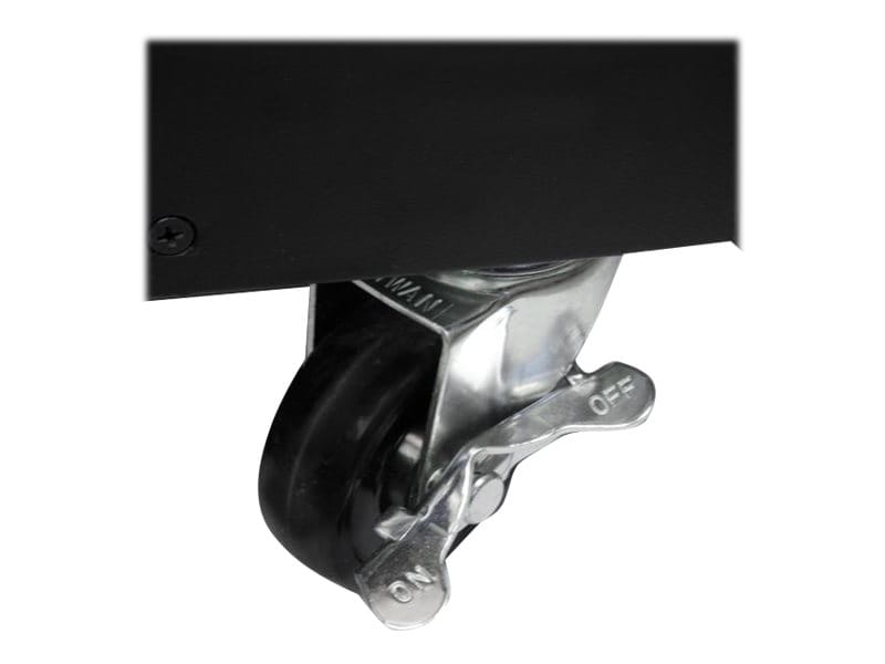 StarTech.com Mobiles Server Rack mit Griffen - rollbarer Serverschrank / Netzwerschrank - 9HE - Schrank - Schwarz - 9U - 58.4 cm (23")