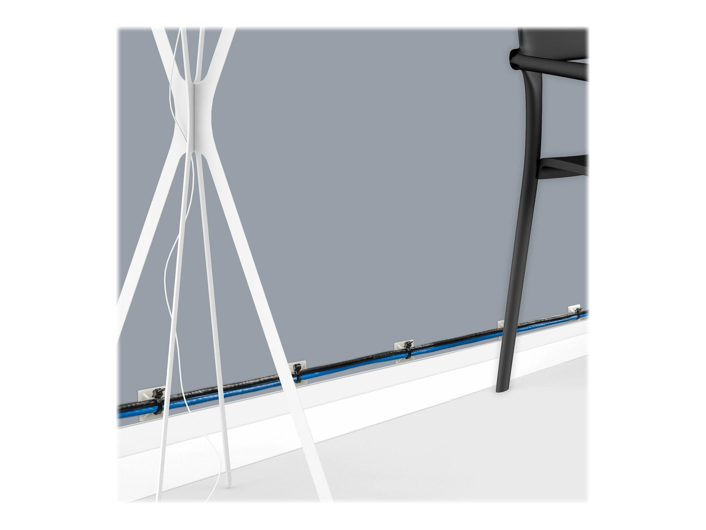 StarTech.com 100 Stück Selbstklebende Kabelbinderhalterungen - Groß - Kabelbinderhalterung - weiß - TAA-konform (Packung mit 100)