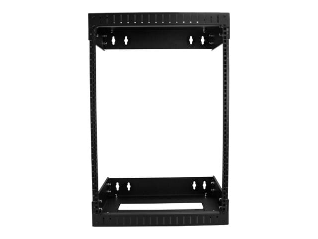 StarTech.com 2-Pfosten 15HE Heavy-Duty Wandmontage Netzwerk-Rack, 19" Open Frame Server Rack mit Einstellbarer Tiefe, Wandmontage Daten-Rack für IT/AV/Patch Panele/Computer - Käfigmuttern und Schrauben inkl., Wandmontiertes Regal, 15U, 90 kg, 15,2 kg,