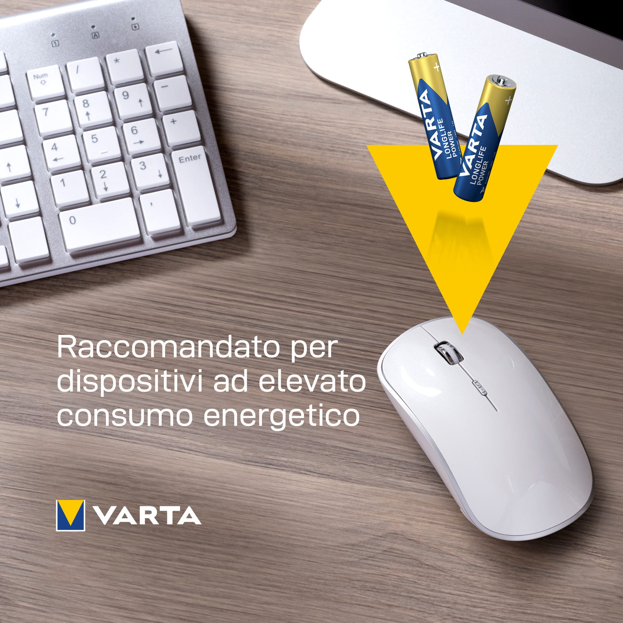 Varta Batterien AAA, 4 Stück, Longlife Power, Alkaline, 1,5V, ideal für Spielzeug, Funkmaus, Taschenlampen, Made in Germany, Einwegbatterie, AAA, Alkali, 1,5 V, 4 Stück(e), Blau, Silber