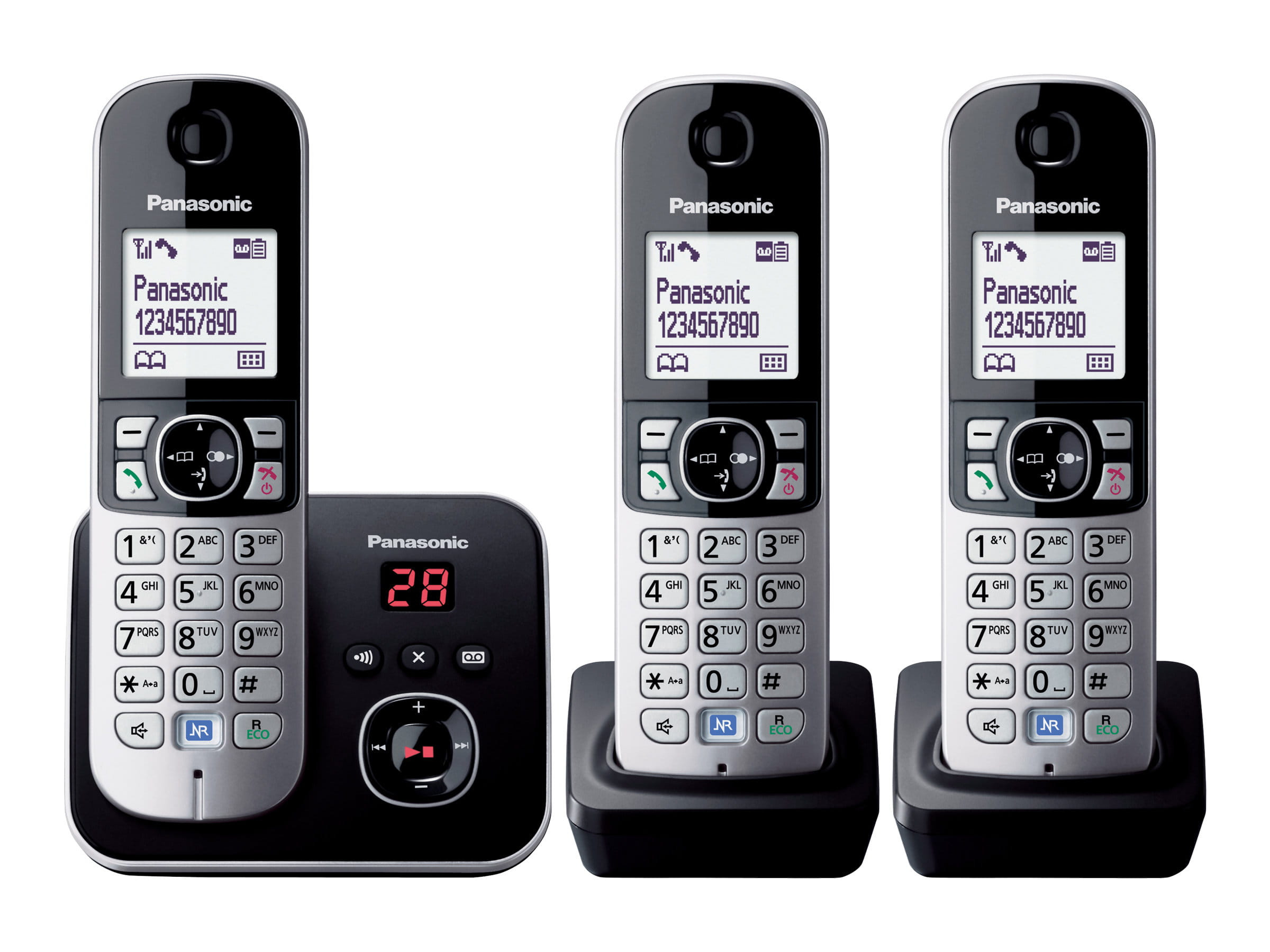 Panasonic KX-TG6823 - Schnurlostelefon - Anrufbeantworter mit Rufnummernanzeige
