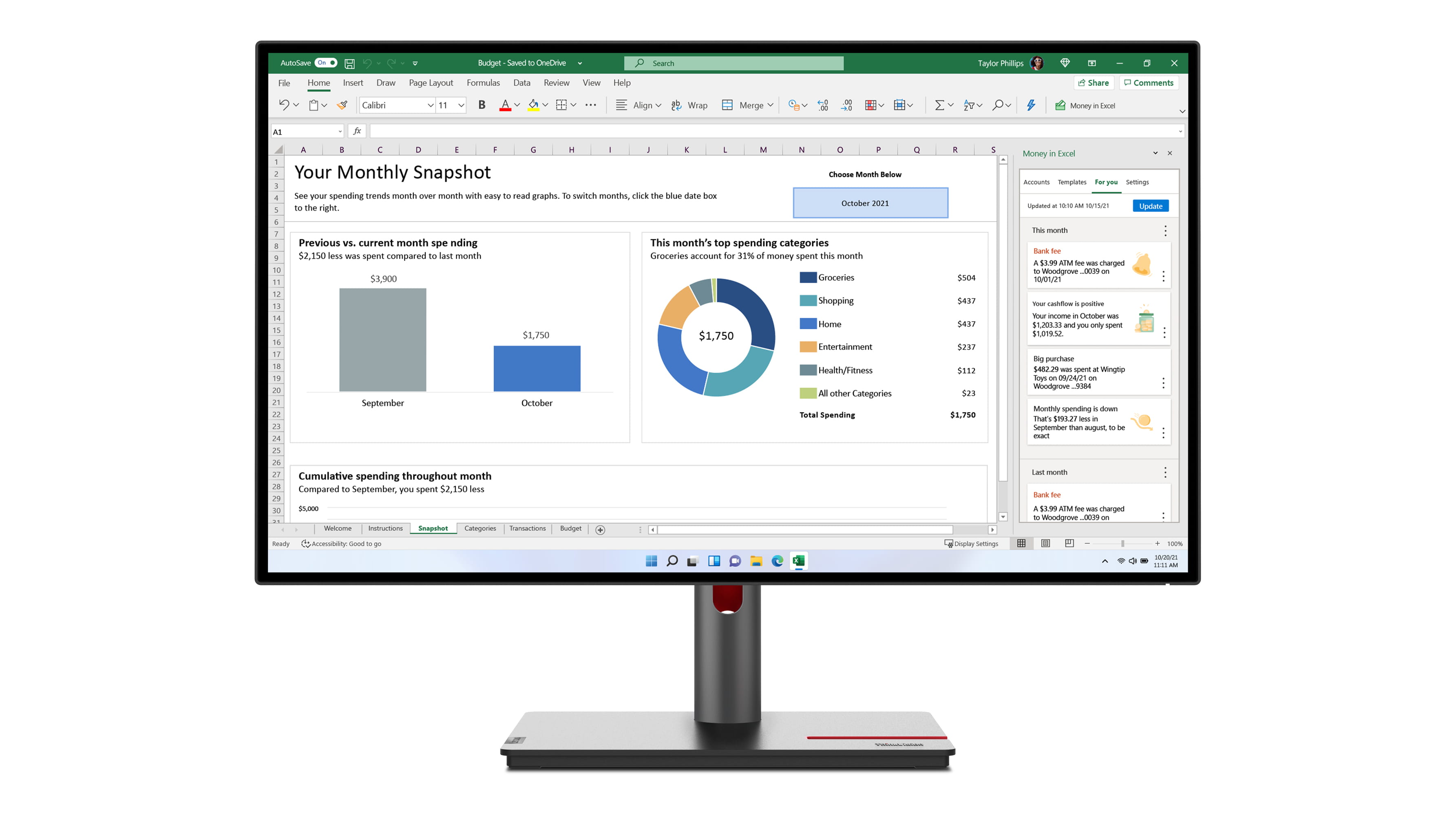 Lenovo ThinkVision P27h-30 - LED-Monitor - 68.6 cm (27")