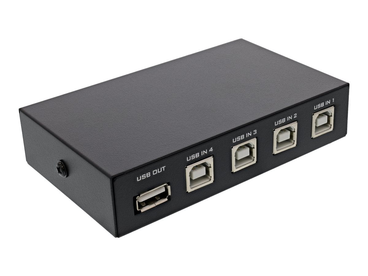 InLine USB 2.0 Umschalter manuell - USB-A Gerät an 4 Computer