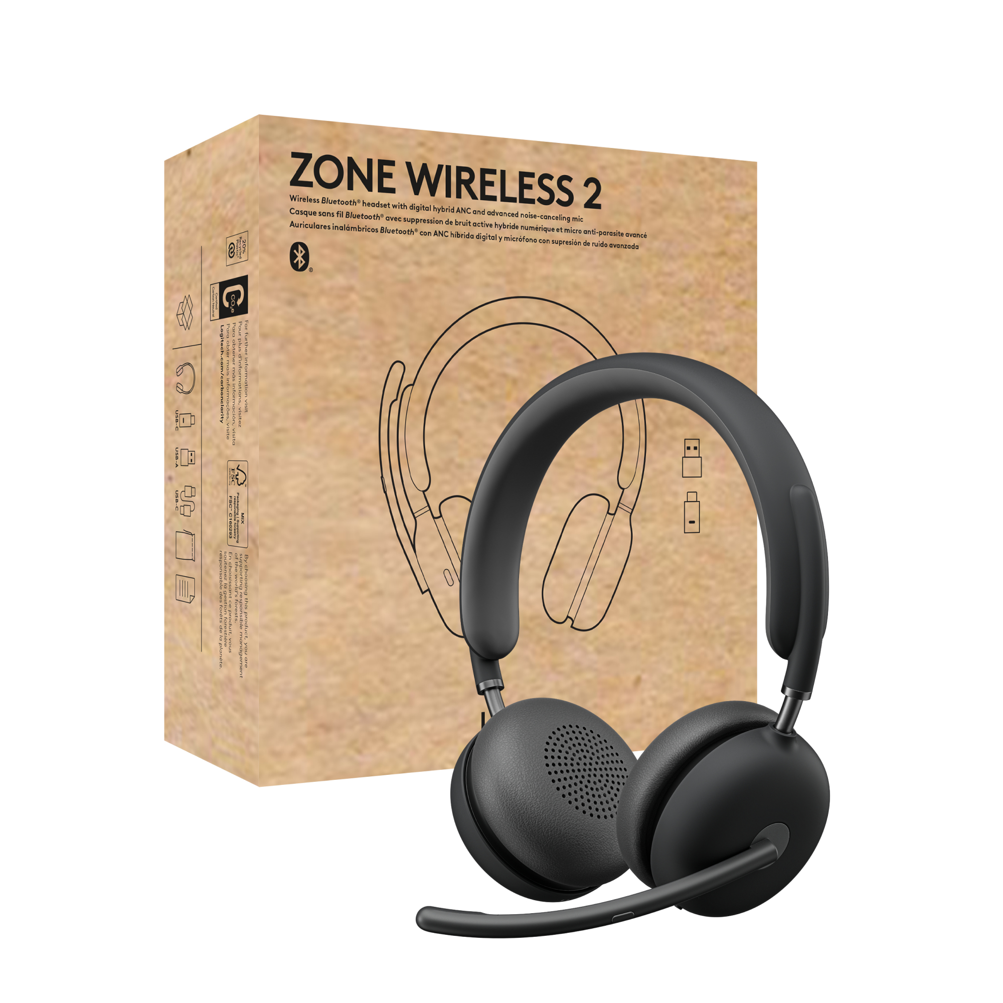 Logitech Zone Wireless 2 - Headset - On-Ear