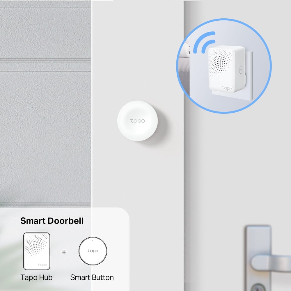 TP-LINK Tapo S200B, Kabellos, Weiß, Wand, 868, 922 MHz, Drinnen, Android, iOS