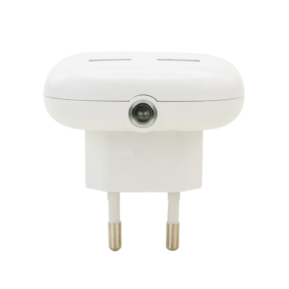 Ansmann NL15AC + 2USB, Stecker-Nachtlicht, Weiß, ABS, Polycarbonat (PC), Warmweiß, Schlafzimmer, Flur, Garage, Treppen, SMD-LED-Modul