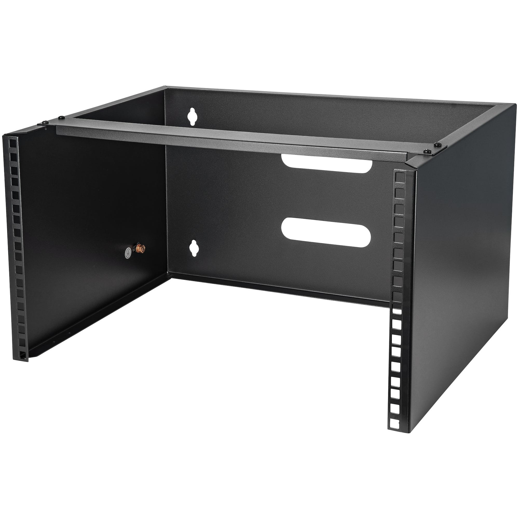 StarTech.com Halterung für Patchpanel, 6U Rack für Wandmontage, Befestigung für Netzwerk-Geräte, robuste Konstruktion, Slotblech für Patchfeld, 35,5 cm tief, in Schwarz - Gehäuse - geeignet für Wandmontage - Schwarz - 6U - 48.3 cm (19")