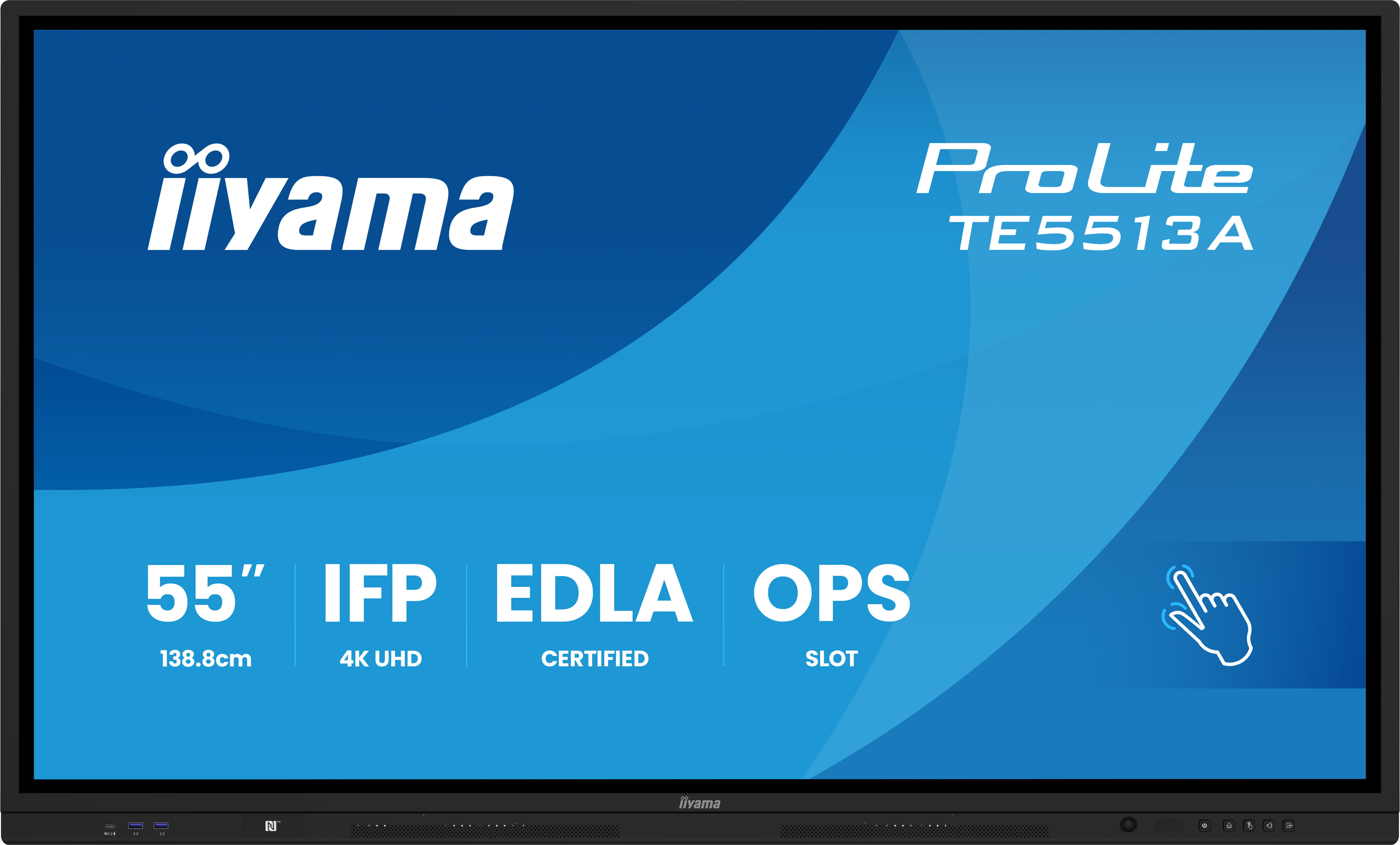Iiyama ProLite TE5513A-B1AG - 140 cm (55") Diagonalklasse LCD-Display mit LED-Hintergrundbeleuchtung - interaktive Digital Signage - mit Touchscreen (Multi-Touch)