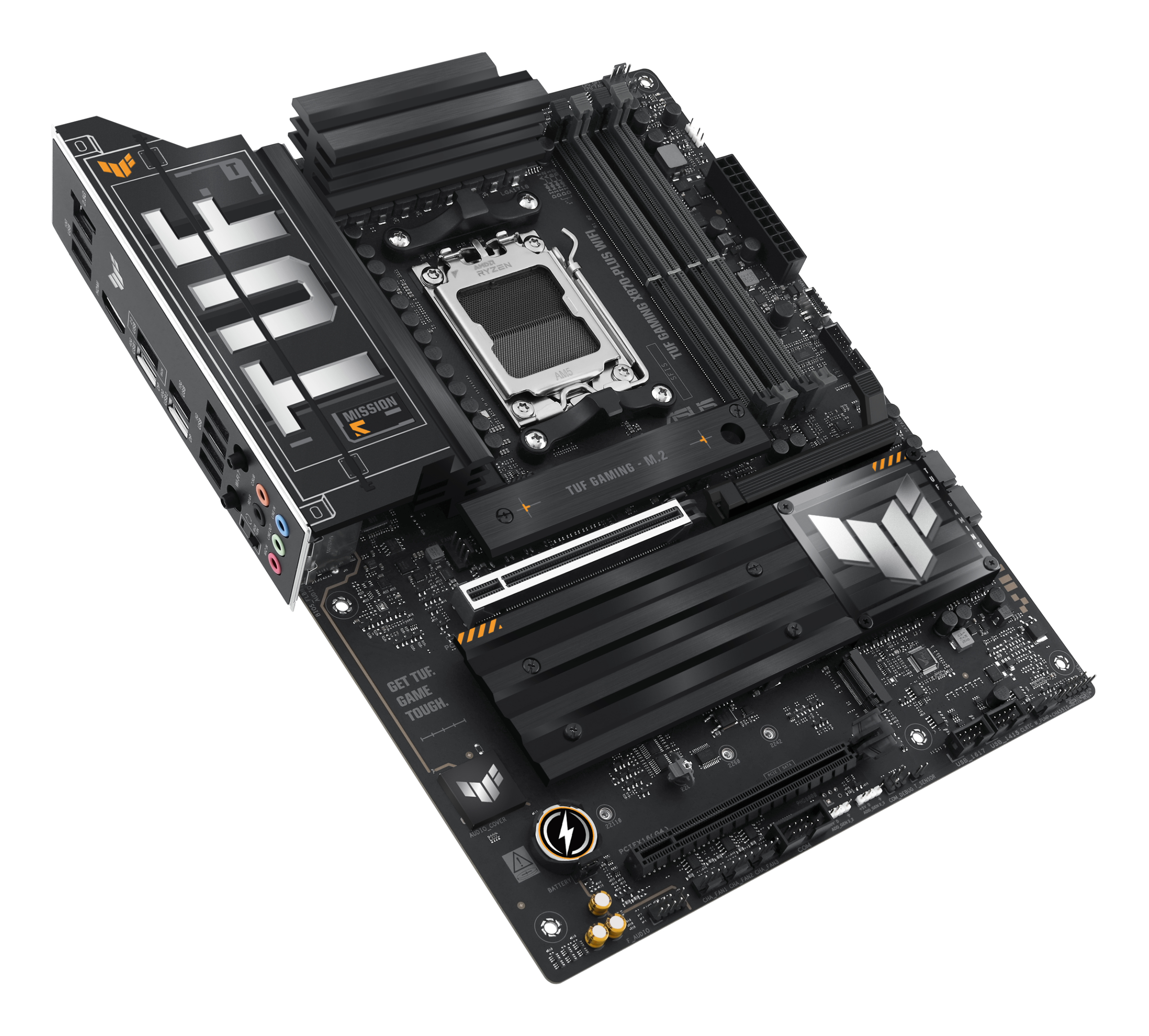 ASUS TUF GAMING X870-PLUS WIFI - Motherboard - ATX - Socket AM5 - AMD X870 Chipsatz - USB4, USB-C 3.2 Gen 2x2, USB 3.2 Gen 2, USB 3.2 Gen 1 - Wi-Fi 7, 2.5 Gigabit LAN, Bluetooth - Onboard-Grafik (CPU erforderlich)