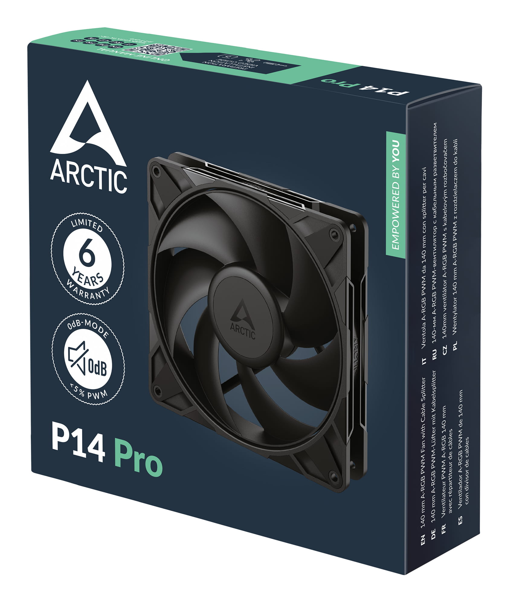 Arctic P14 Pro - Gehäuselüfter - 140 mm - Schwarz
