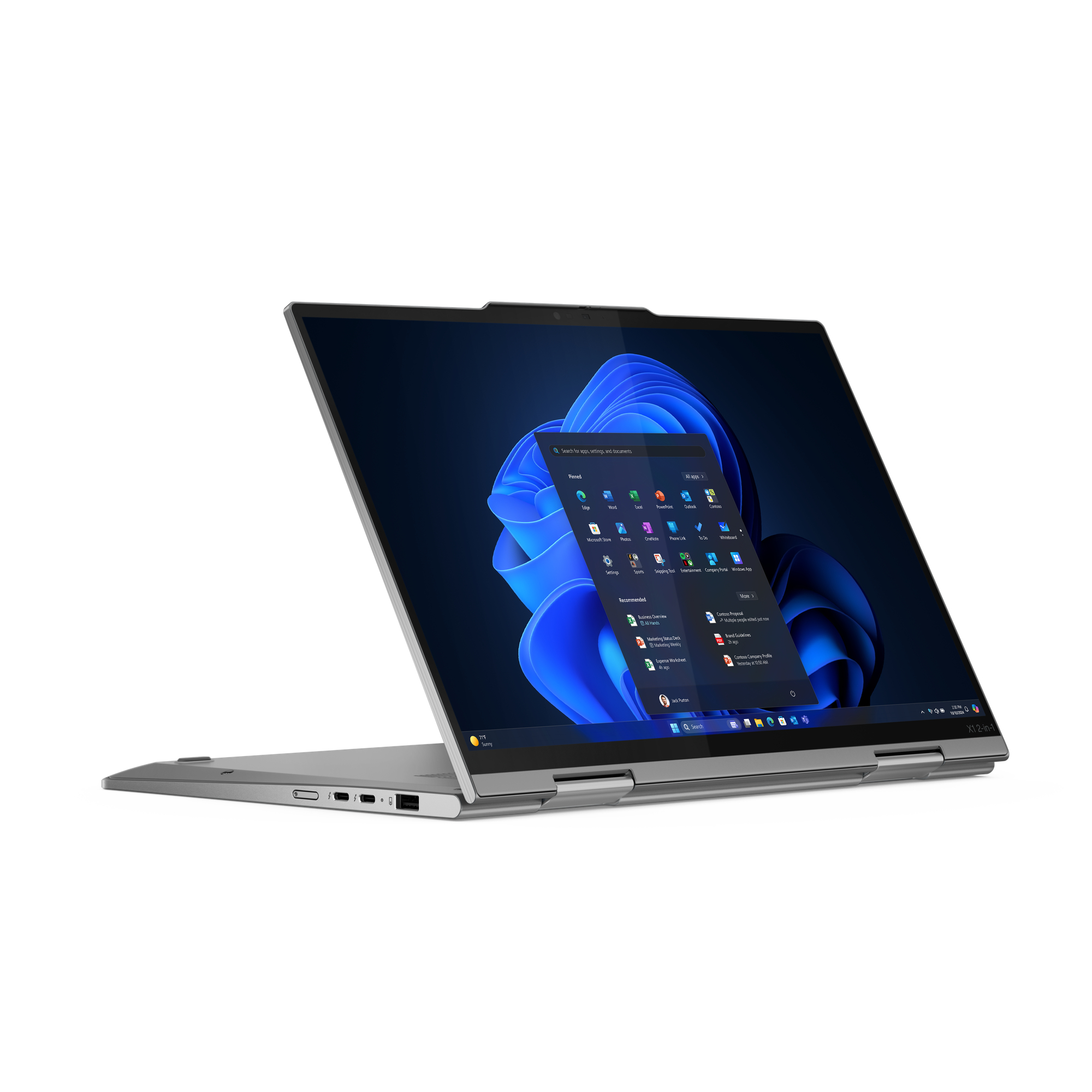 Lenovo ThinkPad X1 2-in-1 Gen 10 21Q0 - Flip-Design - Intel Core Ultra 7 265U - Intel Evo vPro Enterprise Platform - Win 11 Pro - Intel Graphics - 64 GB RAM - 2 TB SSD TCG Opal Encryption 2, NVMe - 35.6 cm (14")