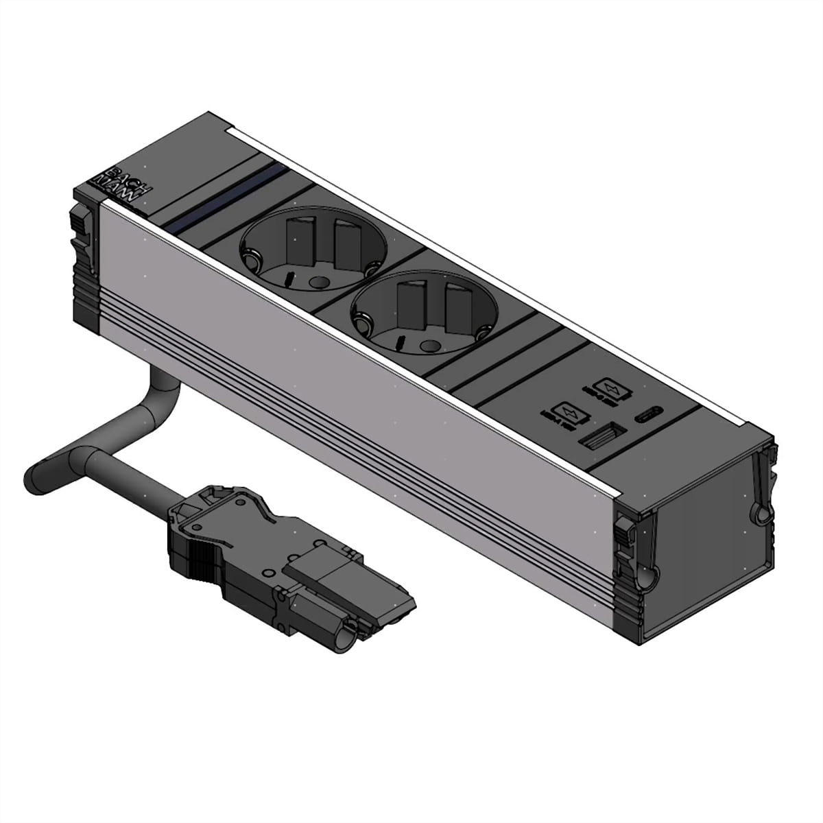 Bachmann CONI - Steckdosenleiste - AC - Eingabe, Eingang GST18 - Ausgangsanschlüsse: 2 (Typ F, USB, 24 pin USB-C)