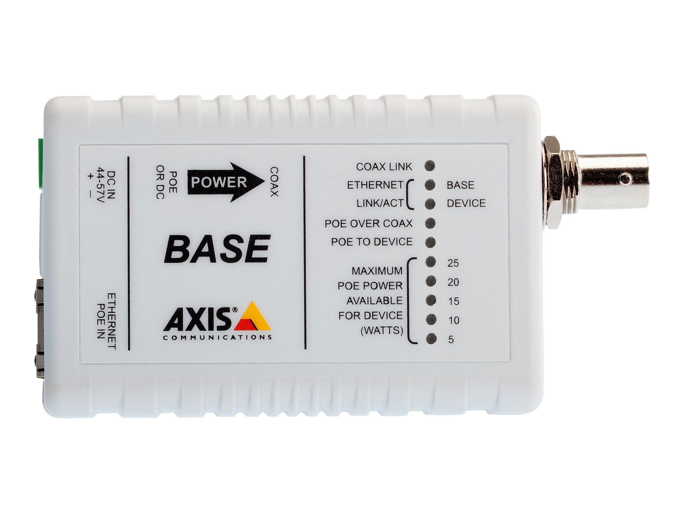 Axis T8640 Ethernet Over Coax Adaptor PoE+ - Medienkonverter - 100Mb LAN - über Coax - 10Base-T, 100Base-TX - RJ-45 / BNC (Packung mit 2)